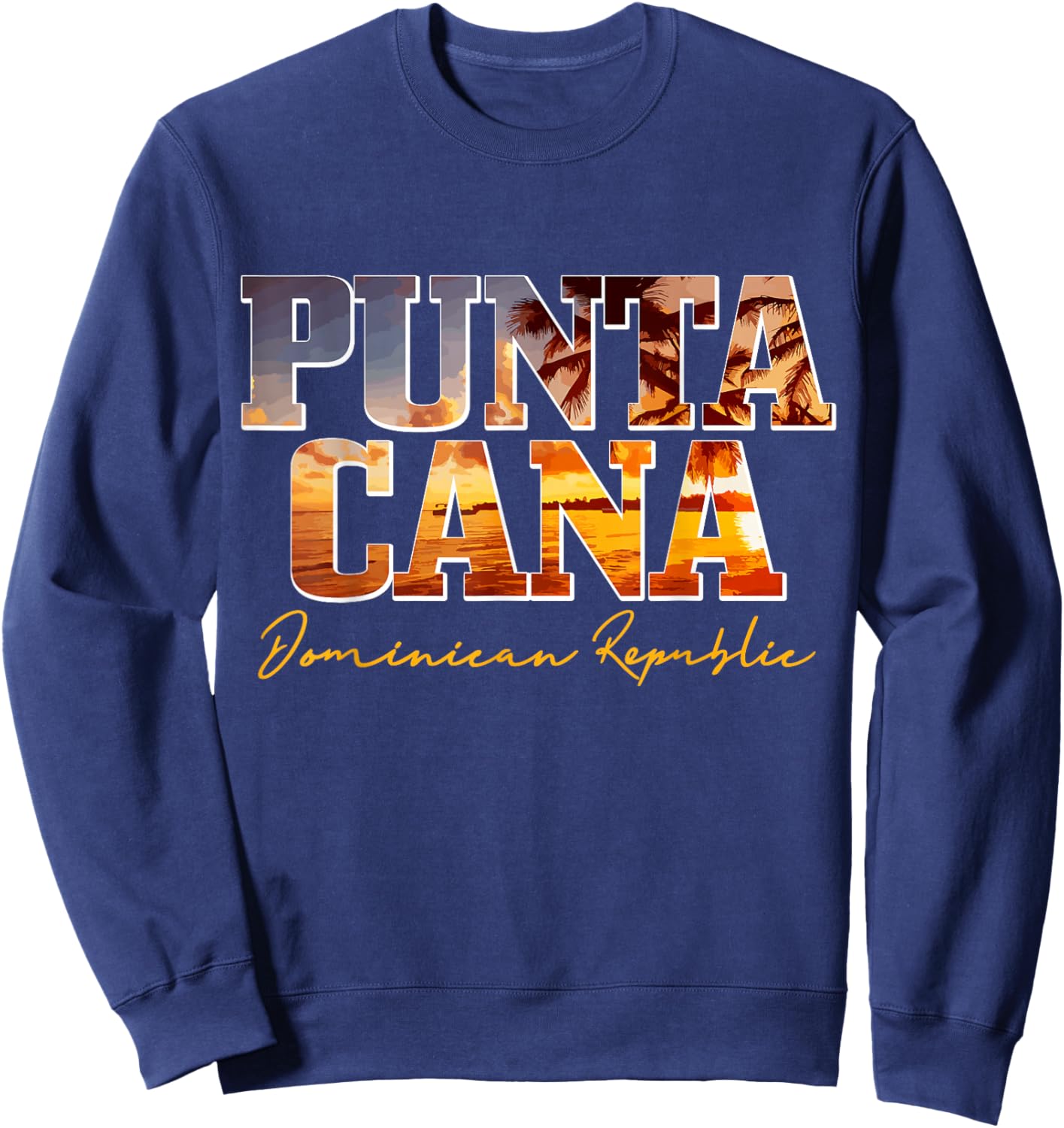 Punta Cana Dominican Republic Beach Surfer Souvenir Vintage Sweatshirt - Sweatshirt | Navy