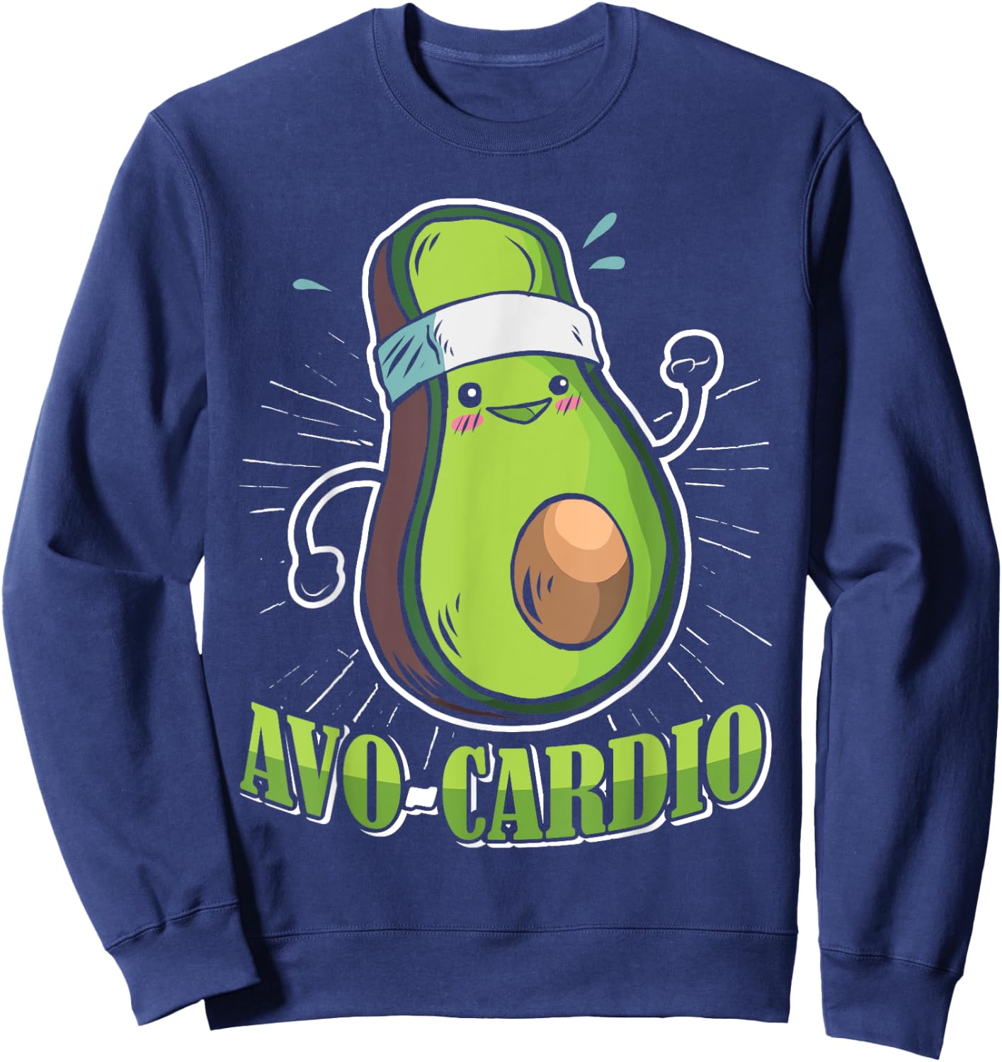 Läufer AVO CARDIO Marathon Laufen Lustiges Lauf Sweatshirt - Sweatshirt | Navy