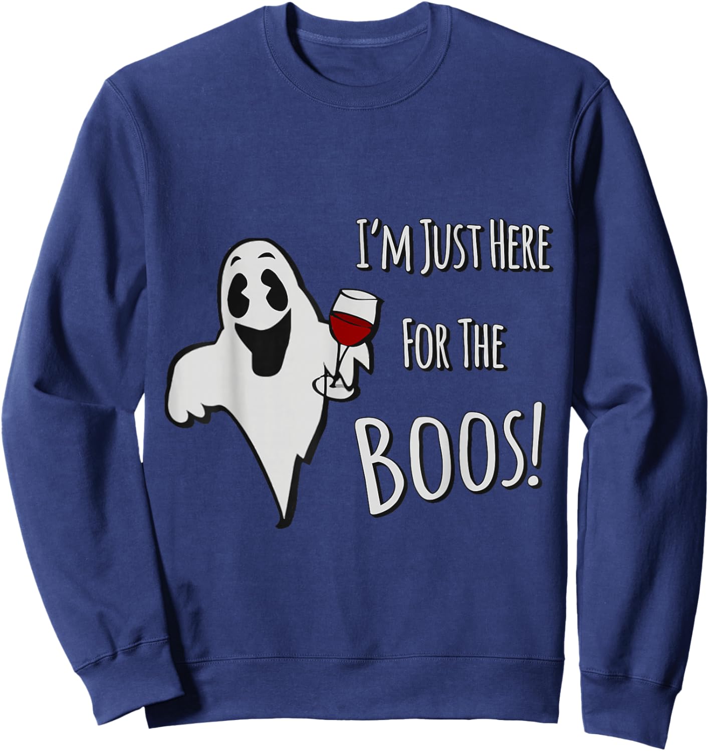 I'm Just Here for the Boos Halloween Sweatshirt - Sweatshirt | Navy