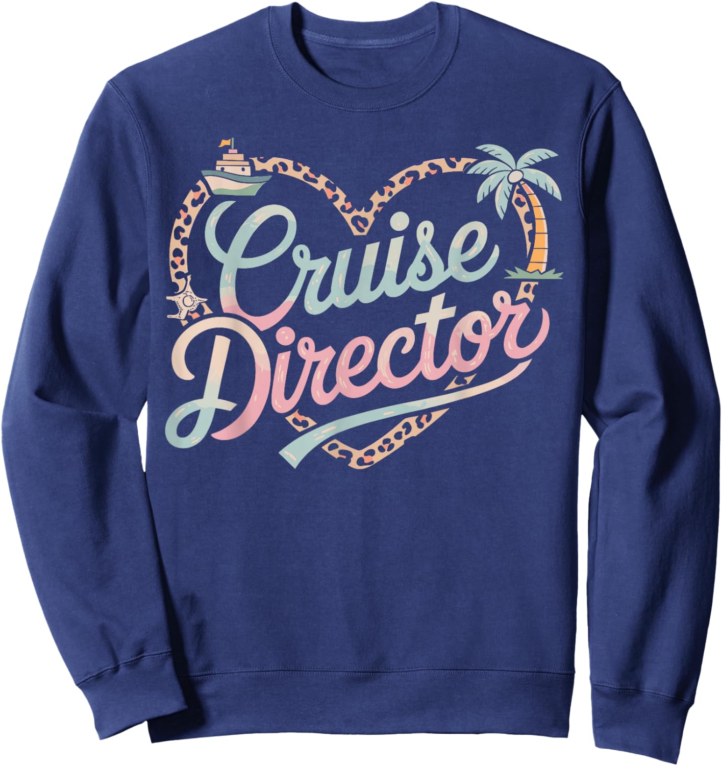 Funny Cruise Director Appreciation JM -Adults Black Small Short Sleeve Sweatshirt - Sweatshirt | Navy