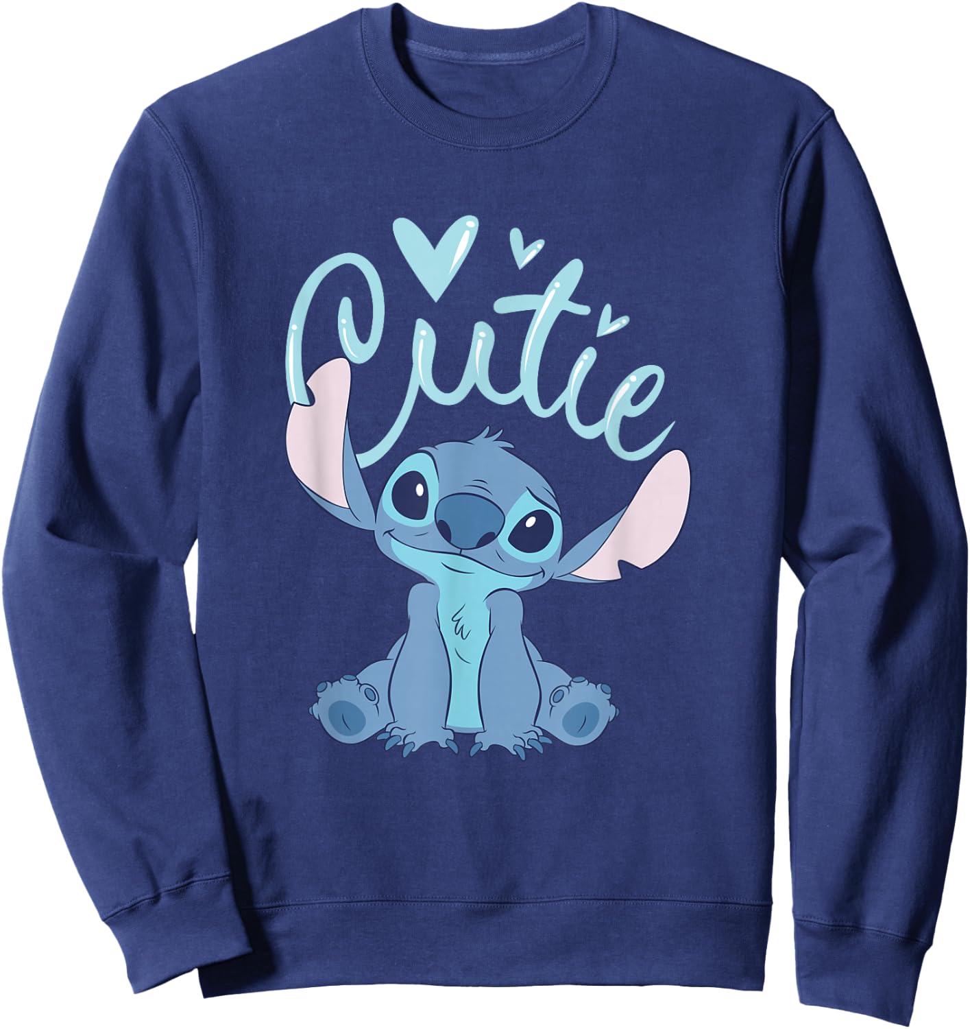 Disney Lilo and Stitch Cutie Pastel Heart Sweatshirt - Sweatshirt | Navy