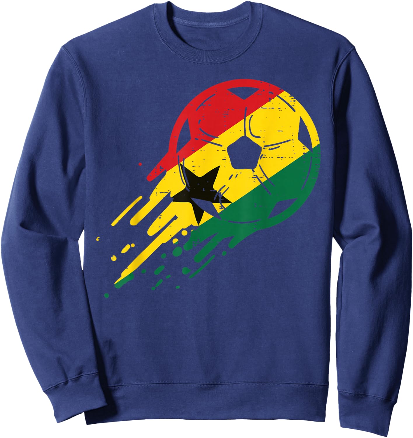 Ghana Soccer Ball Football Fan Men Women Boys Girls Kids Sweatshirt - Sweatshirt | Navy