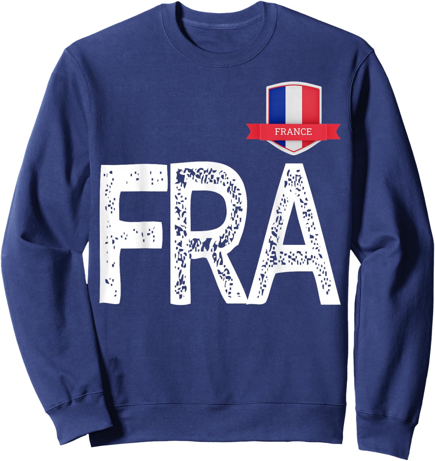Frankreich Frankreich Menschenflagge Buchstaben F und R und A Frankreich Sweatshirt - Sweatshirt | Navy