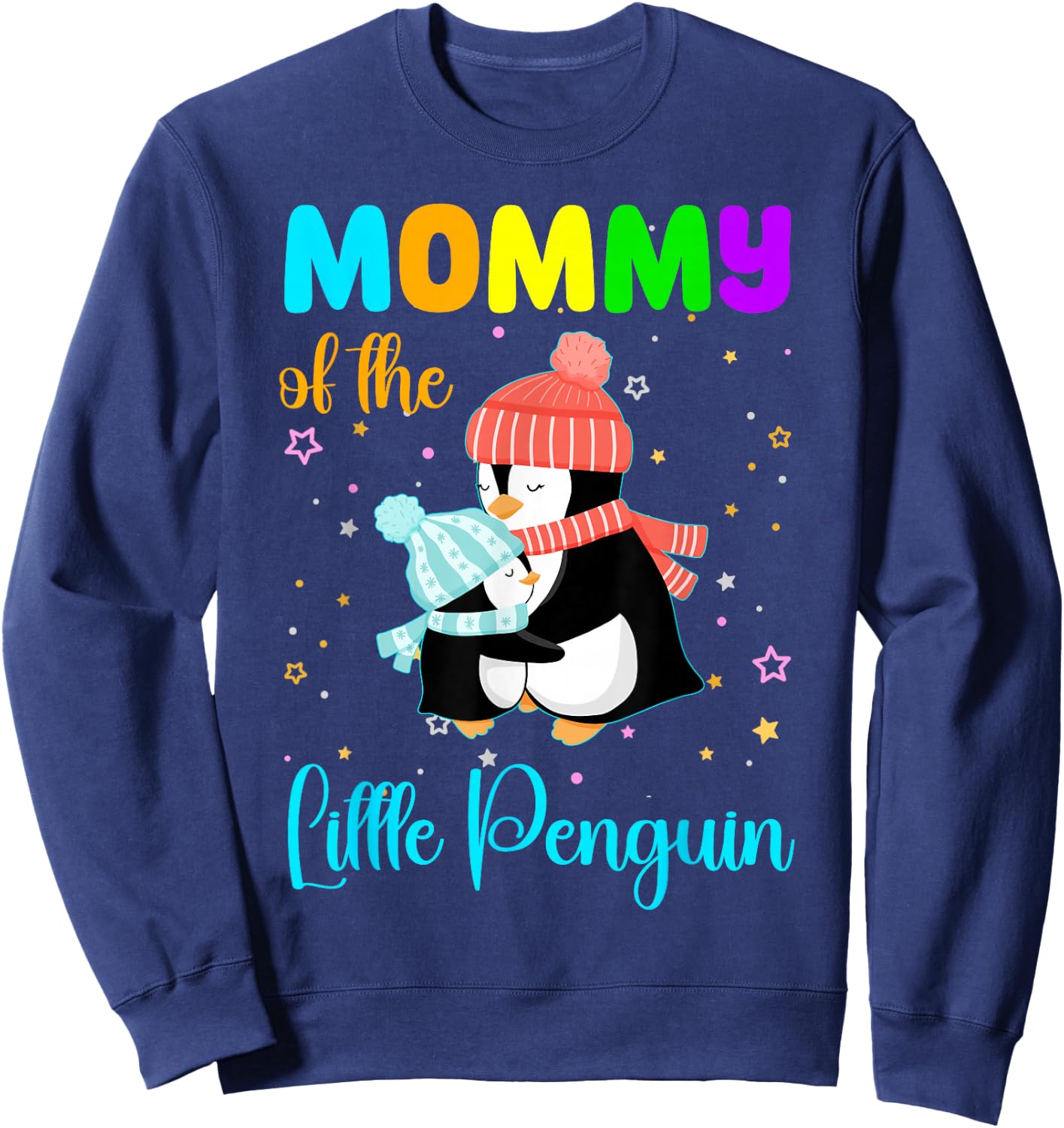 Mommy Of Little Penguin Birthday Family Matching Sweatshirt - Sweatshirt | Navy