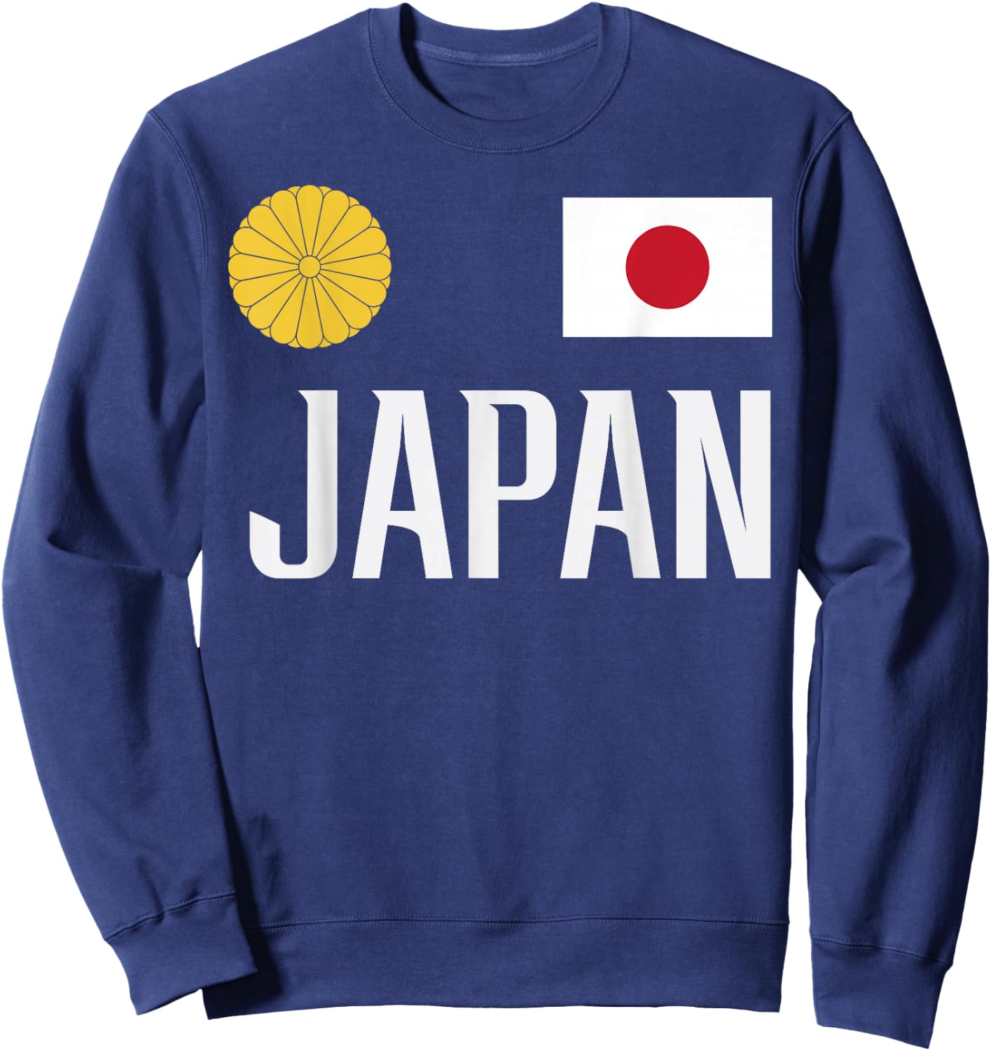Japan Flag Japanese Football Soccer Fan Men Women Kids Sweatshirt - Sweatshirt | Navy