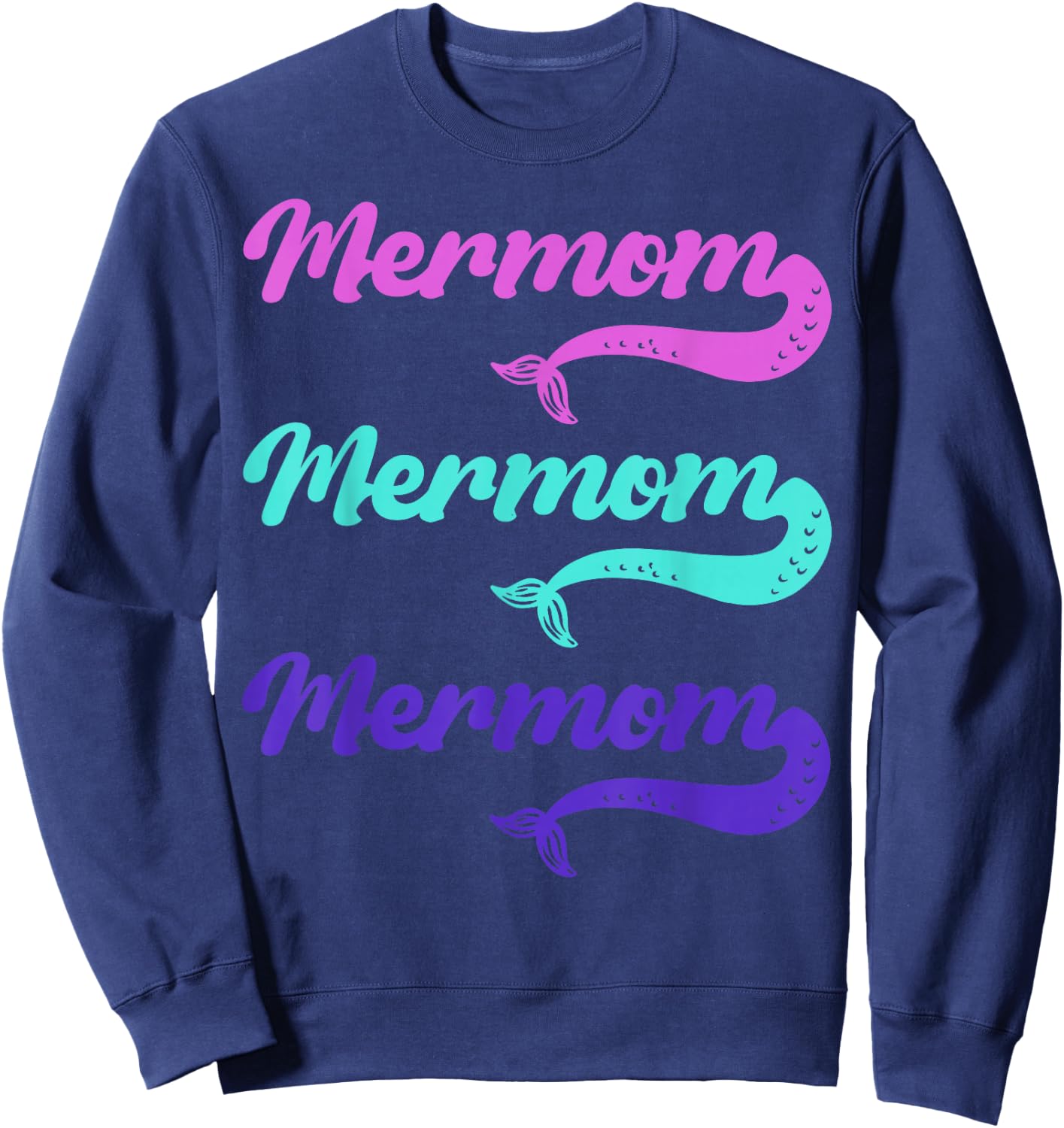 Mermaid Tail Mermom Sea Sweatshirt - Sweatshirt | Navy