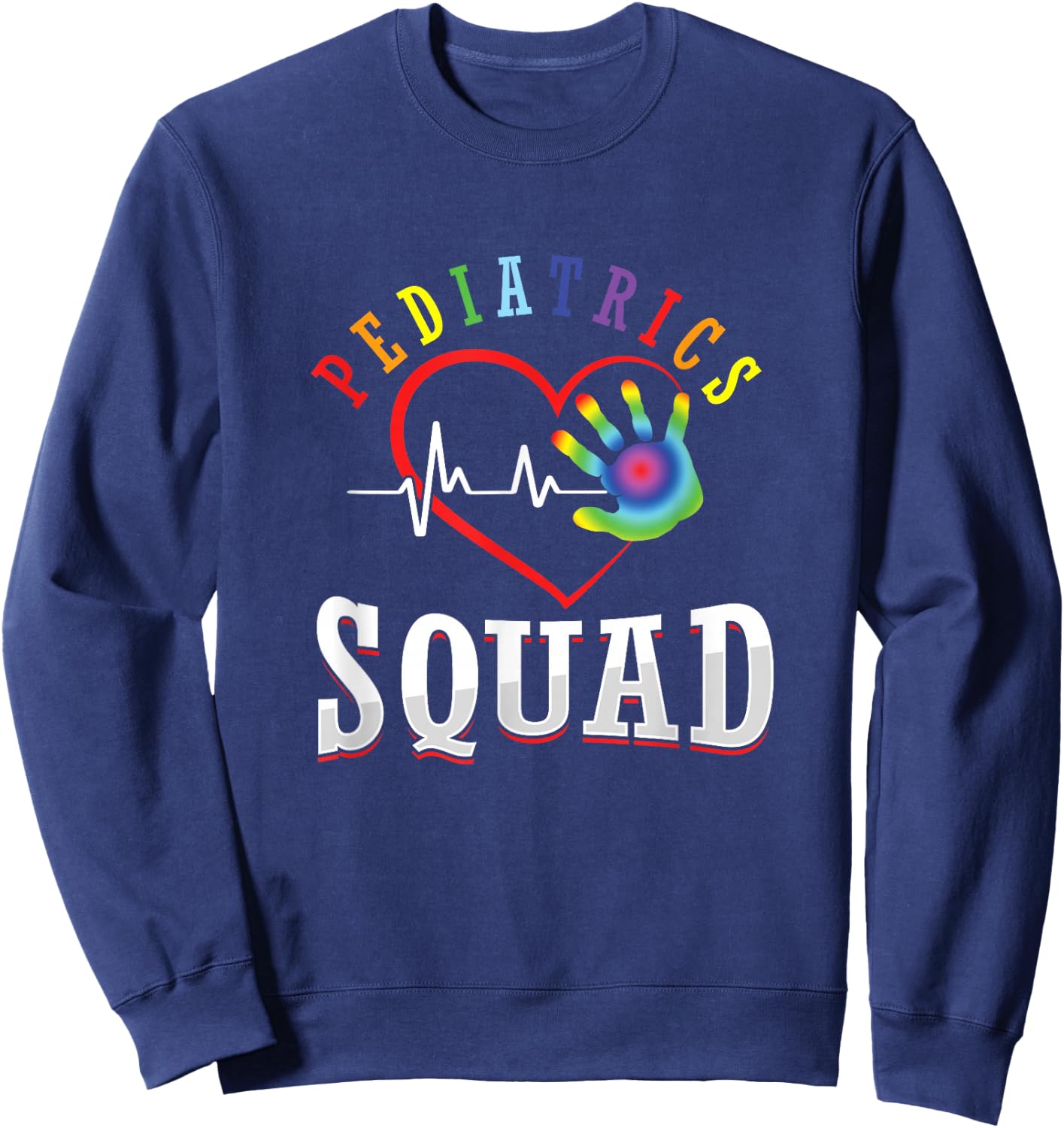 Pediatrics Kader Pediatric Doctor Nurse Paediatrician Pulse Sweatshirt - Sweatshirt | Navy