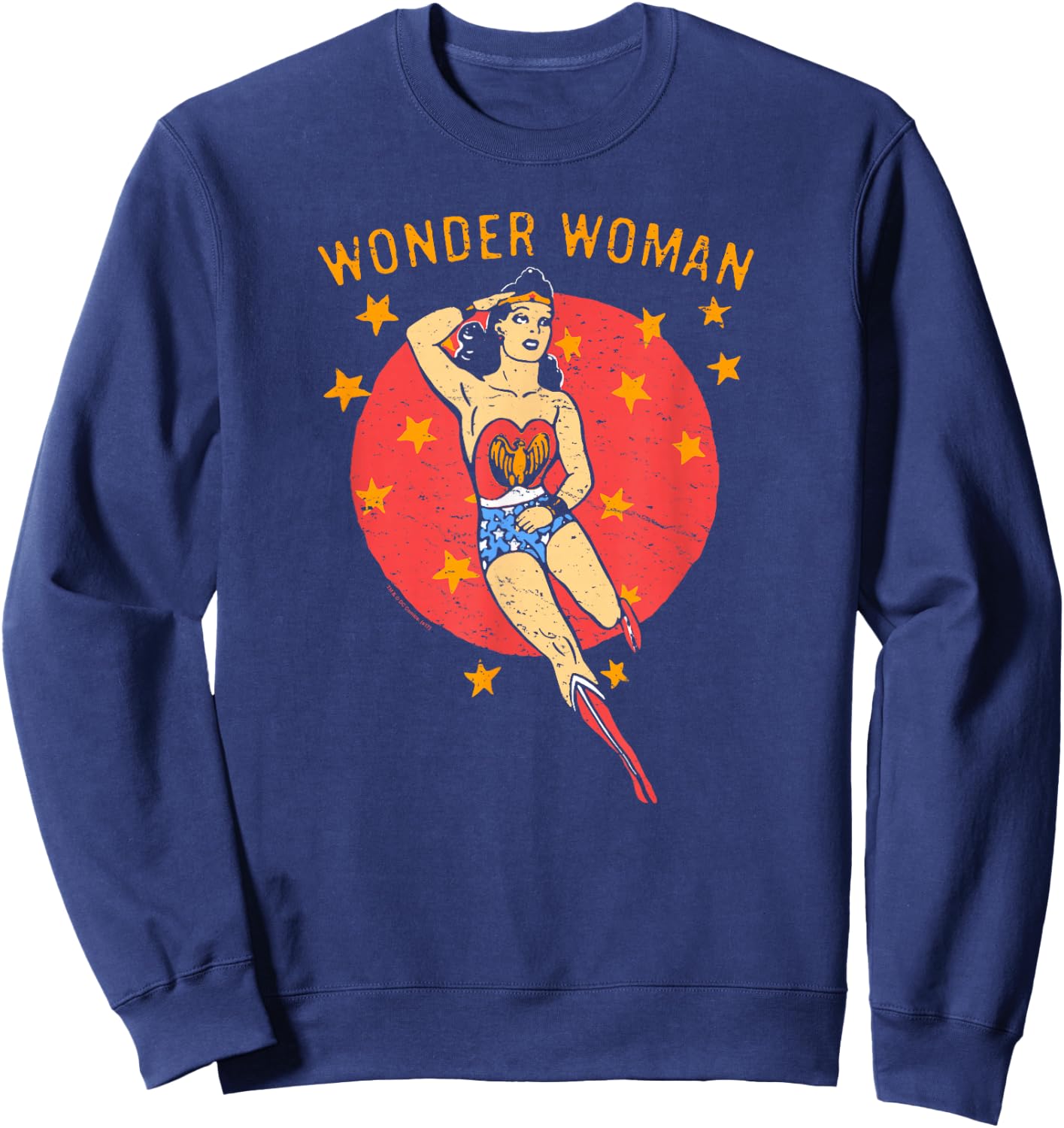 Wonder Woman Retro Wonder Circle Sweatshirt - Sweatshirt | Navy