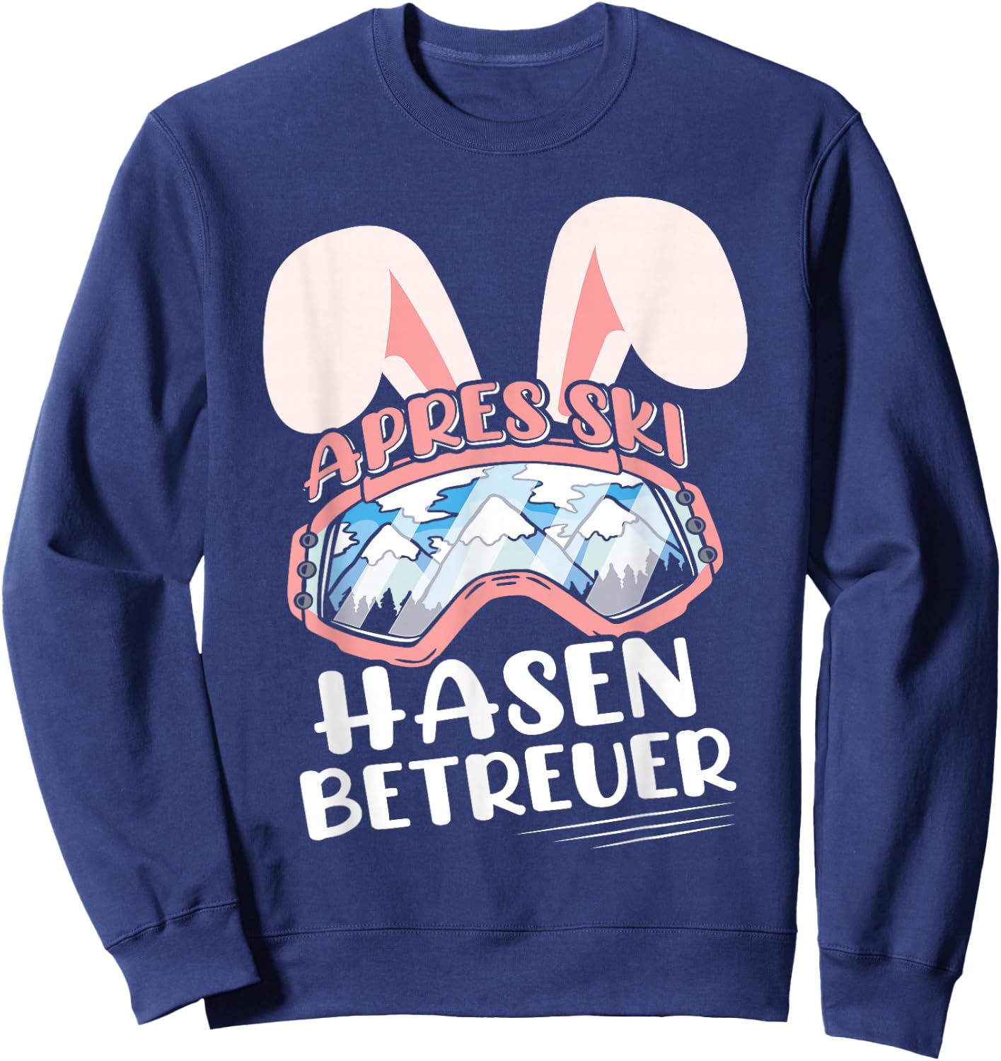Apres-Ski Rabbit Caregiver Ski Rabbit Ski Party , black Sweatshirt - Sweatshirt | Navy