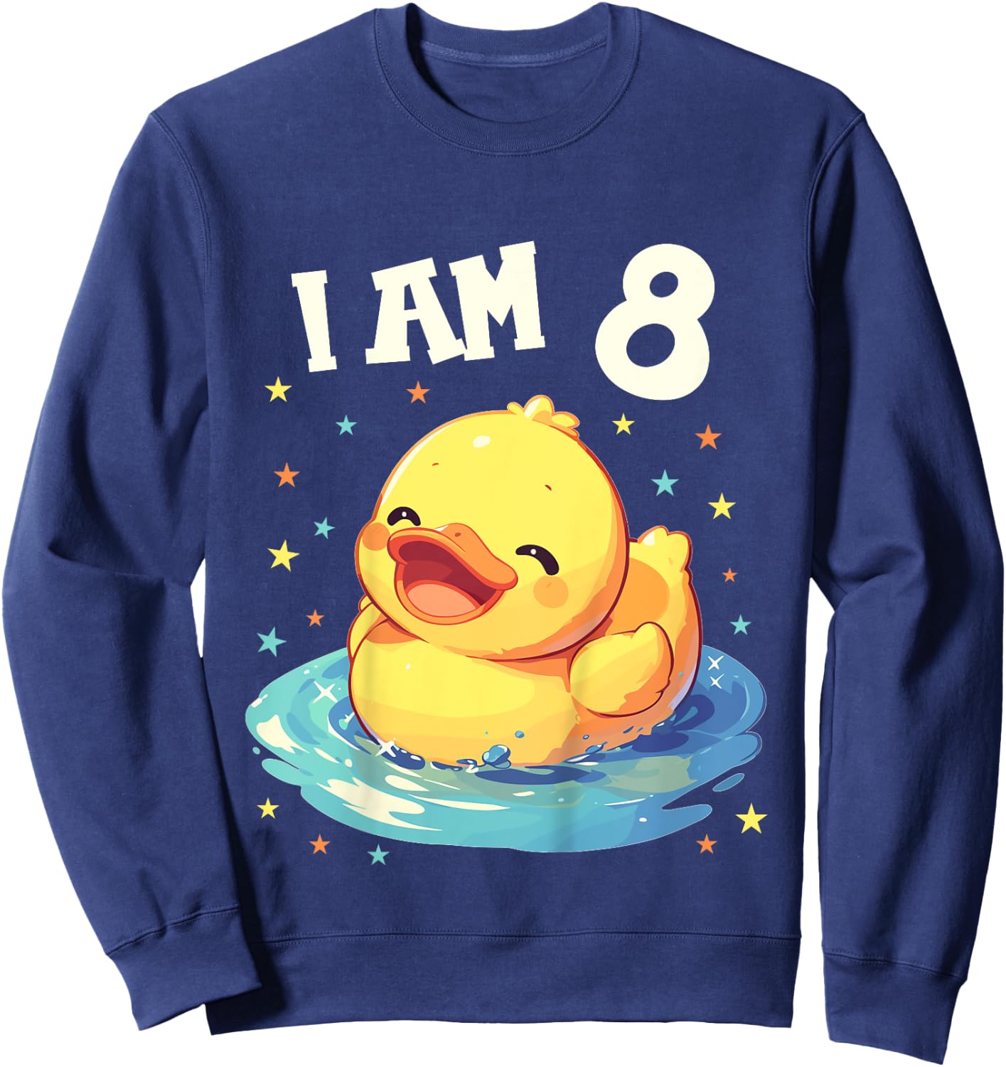 Kids 8 Years old 8 birthday Ducks Boy Girl Duck Sweatshirt - Sweatshirt | Navy