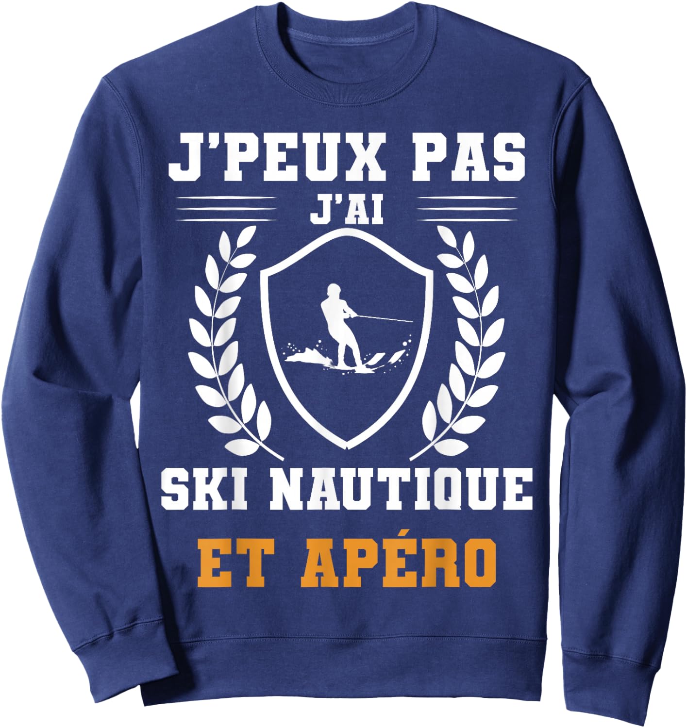 Je peux pas j'ai skiing and apéro humour , Black, S Sweatshirt - Sweatshirt | Navy