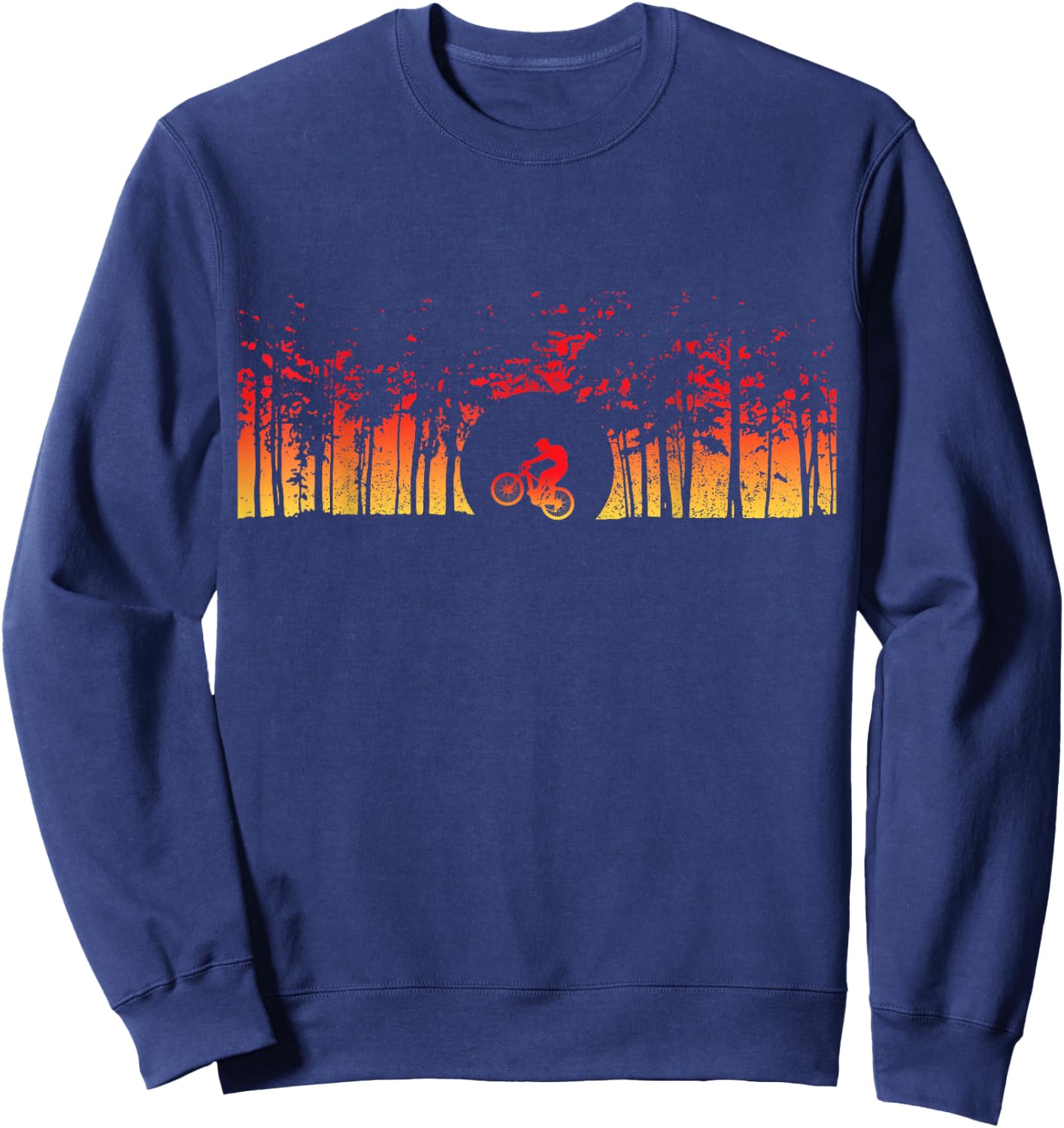 Mountain Bike MTB Downhill Biking Vintage Mountain Biker Sweatshirt - Sweatshirt | Navy