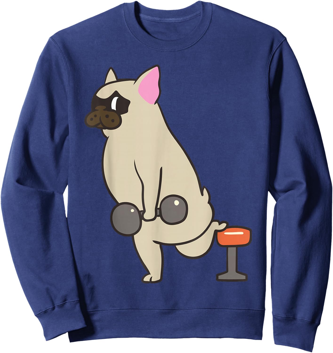 Bulgarian split squat Frenchie Sweatshirt - Sweatshirt | Navy