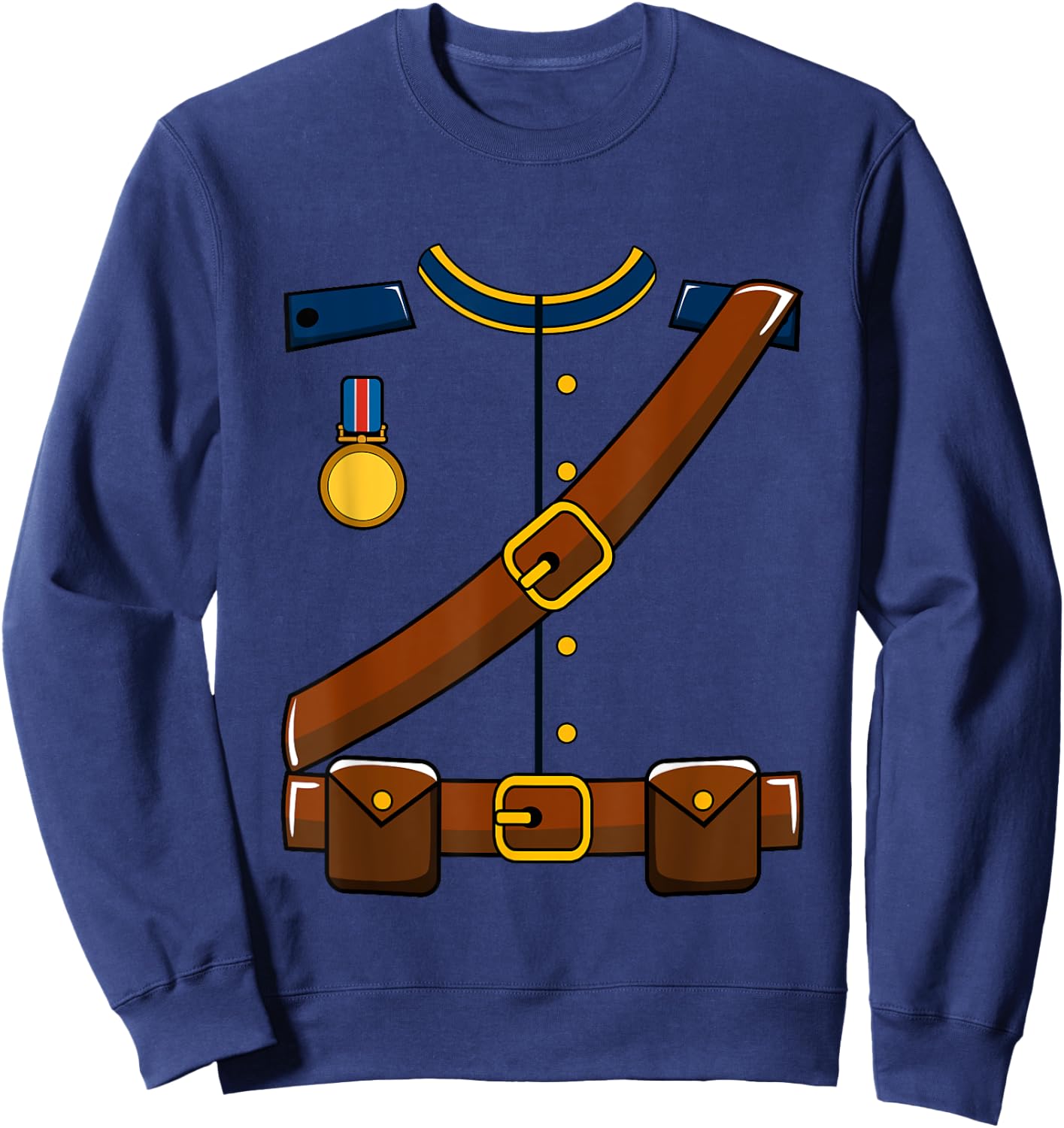Adult Kids Halloween Union Soldier Costume Sweatshirt - Sweatshirt | Navy