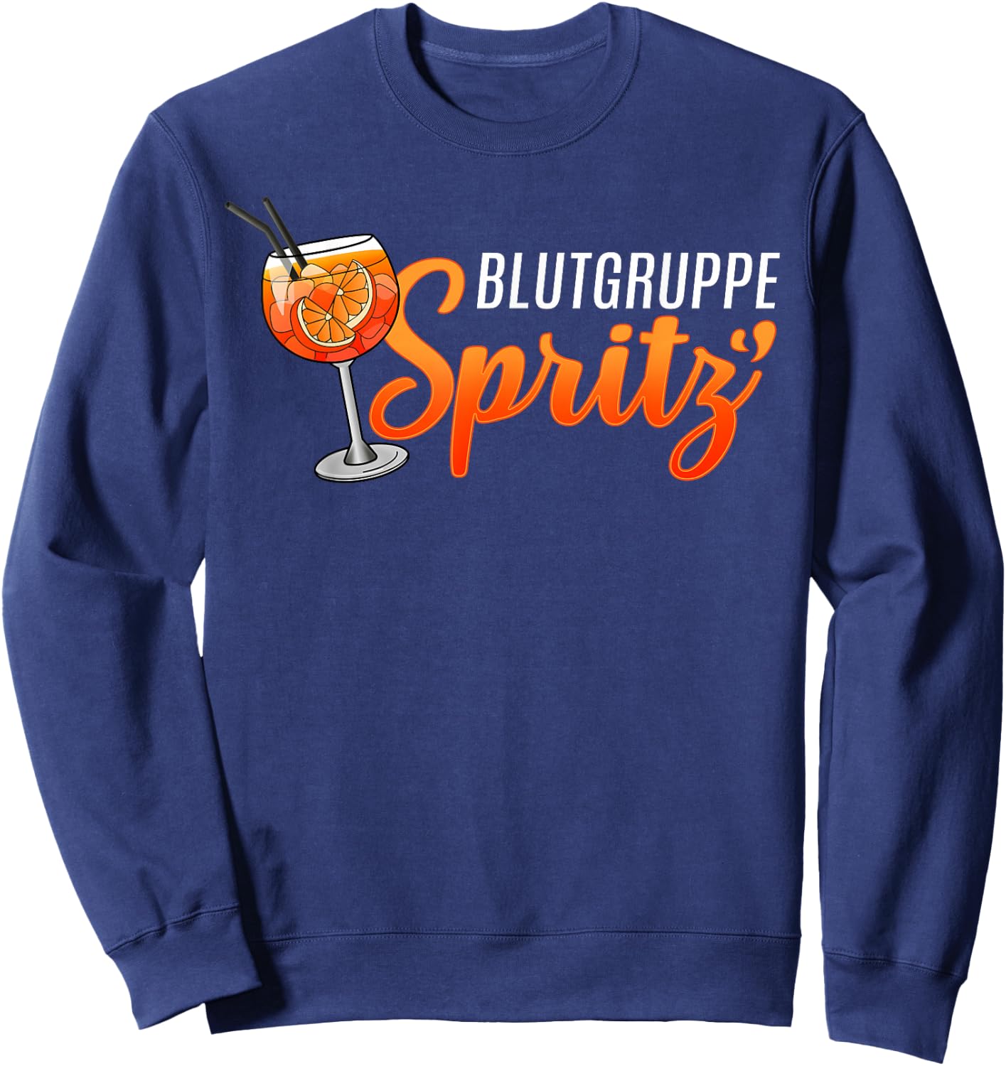 Blood Group Spray X Hallochen Aperolics Club , black Sweatshirt - Sweatshirt | Navy