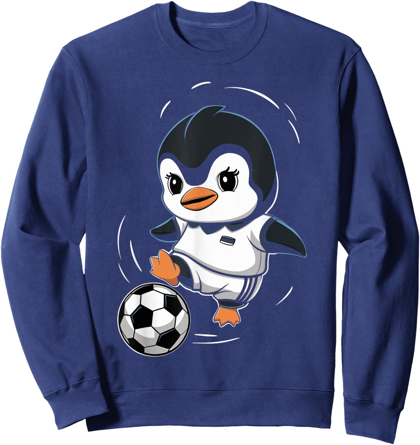 Cute Penguin Soccer Penguin Playing Football Sport Penguin Sweatshirt - Sweatshirt | Navy