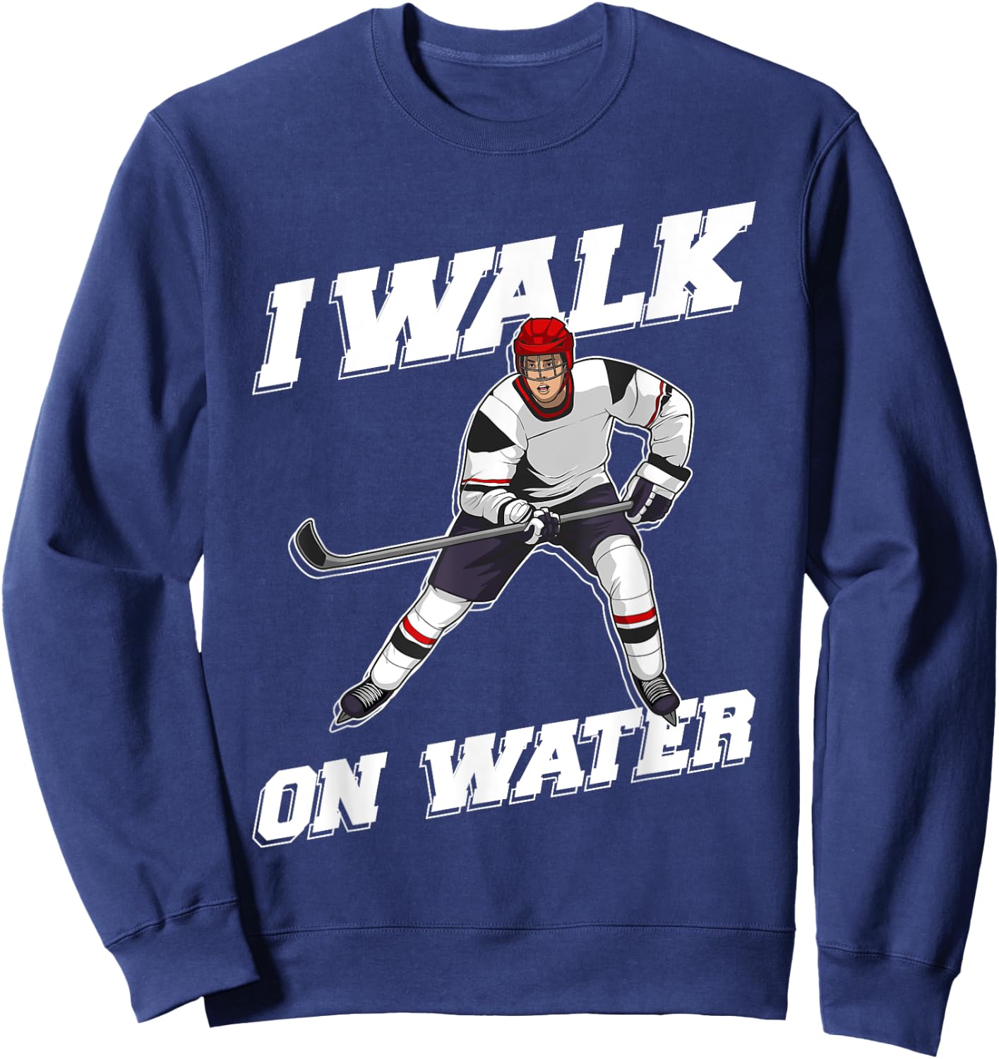 Cool Ice Hockey Player Art Women Ice Hockey Lover Sweatshirt - Sweatshirt | Navy