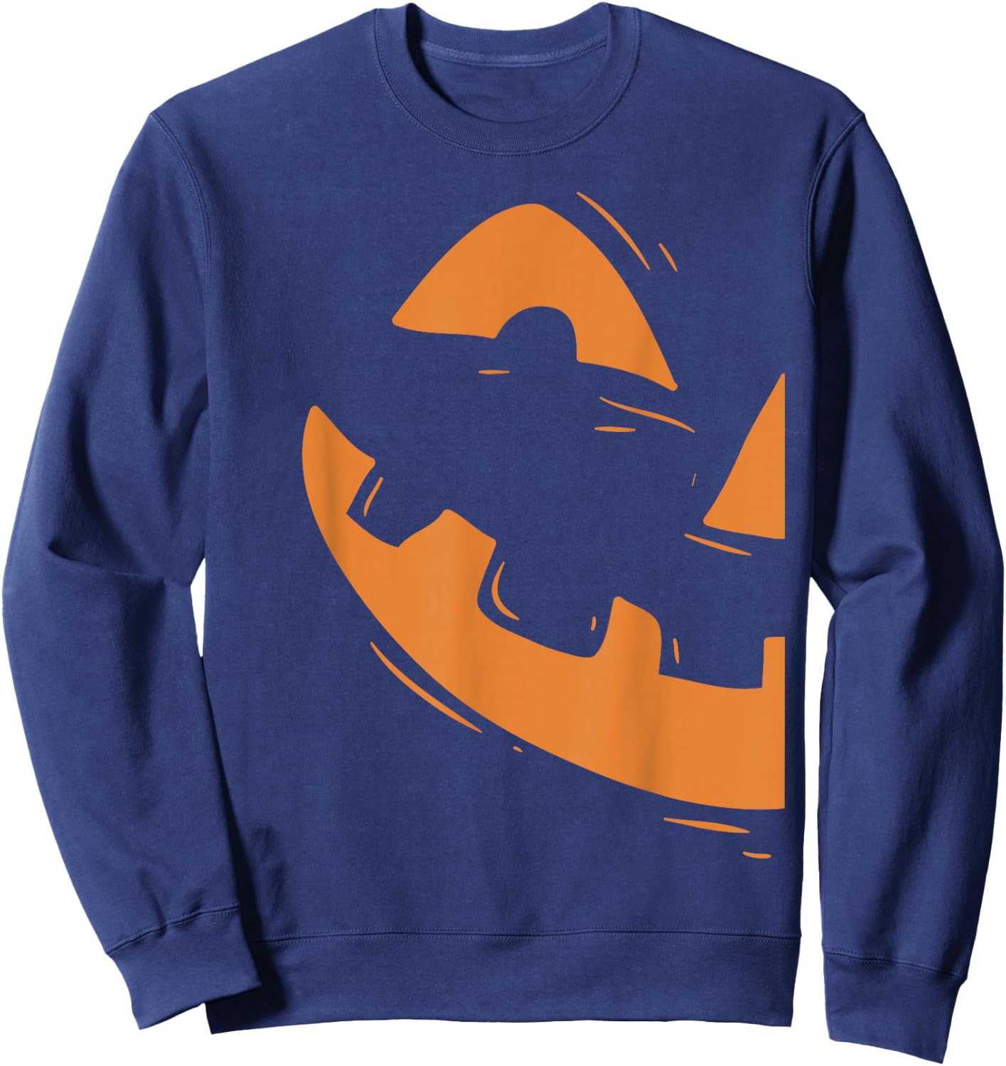 Jack-O-Lantern Shirt Pumpkin Face Halloween Matching Couple Sweatshirt - Sweatshirt | Navy