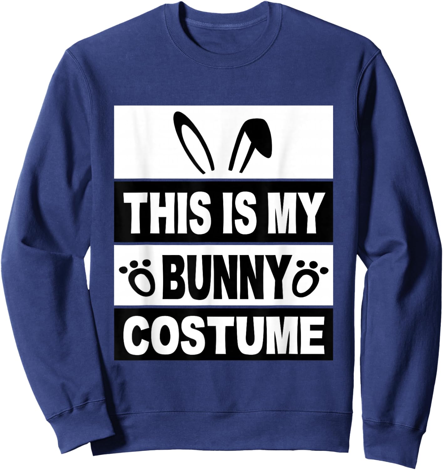 Retro Bunny Costume Shirt Kids Men Women Cute Bunny Stuff Sweatshirt - Sweatshirt | Navy