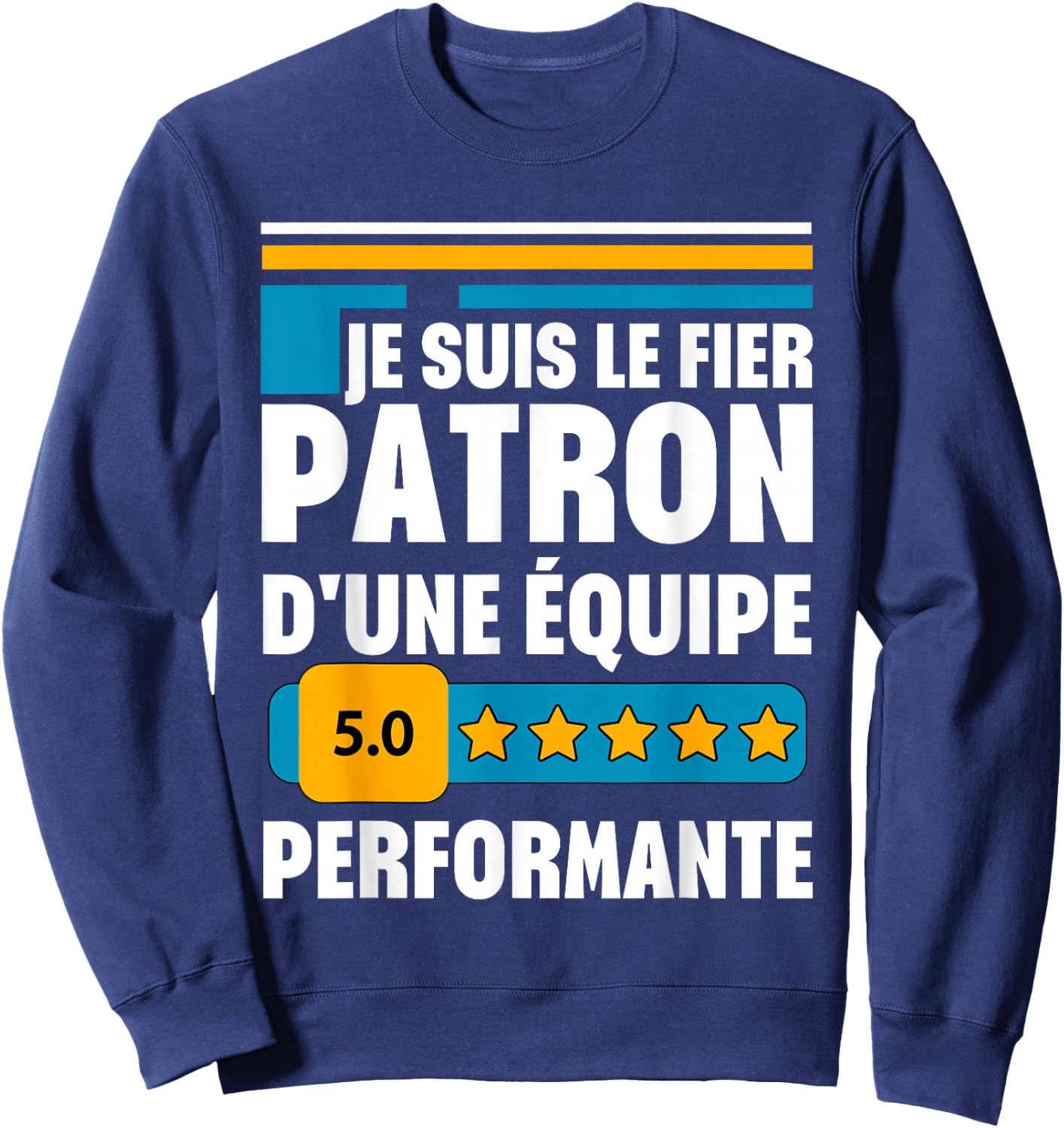 Funny Gift boss, original idea for team leader , Black, S Sweatshirt - Sweatshirt | Navy