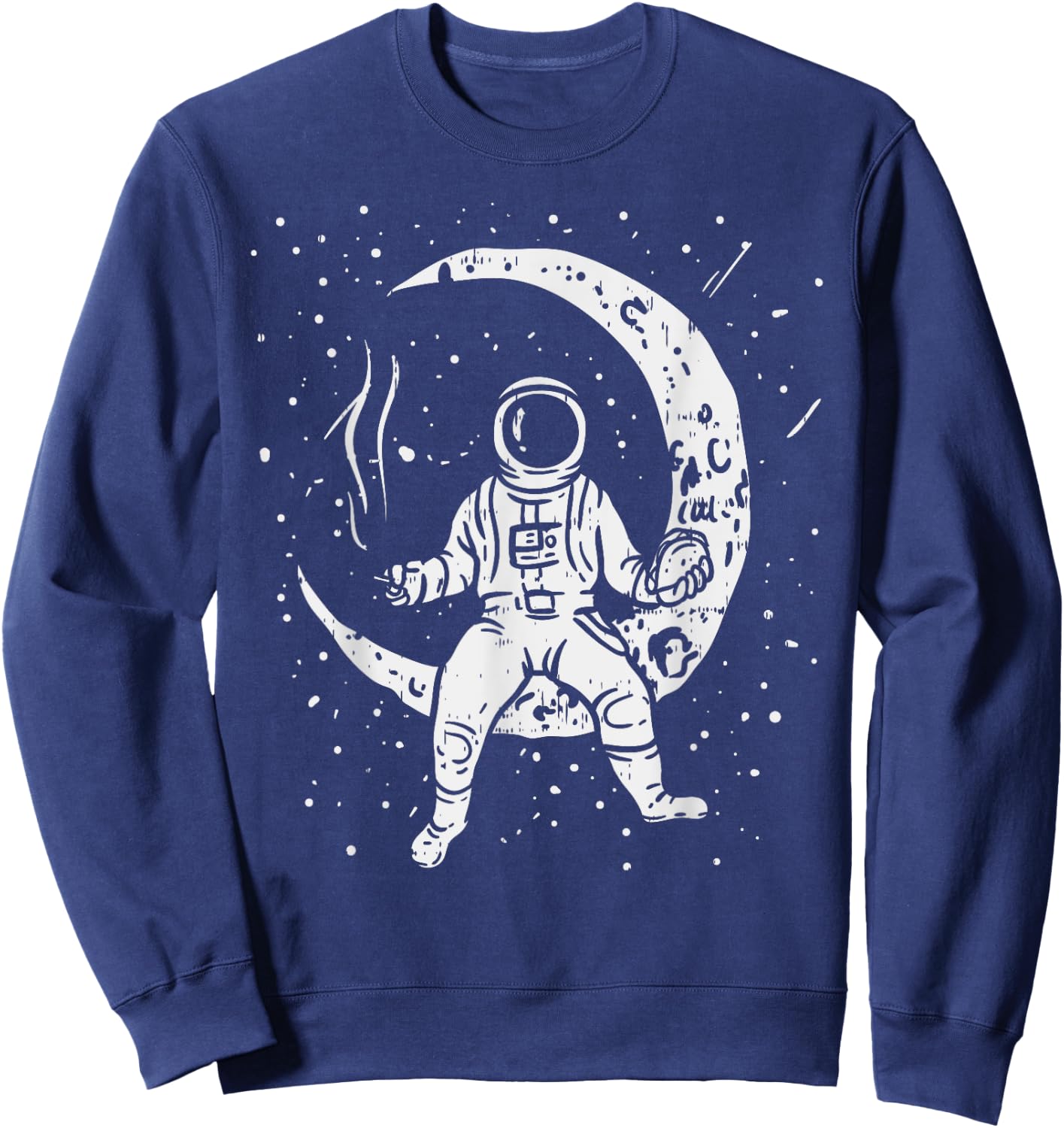Funny Galaxy Astronaut Taco Joint Space Weed Stoner 420 Sweatshirt - Sweatshirt | Navy