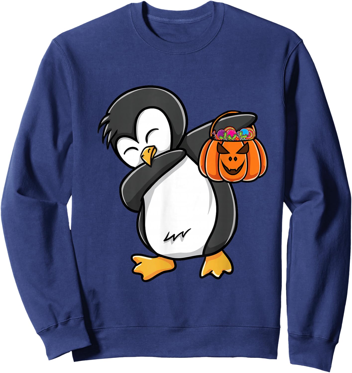 Dabbing Penguin Halloween Sweatshirt - Sweatshirt | Navy