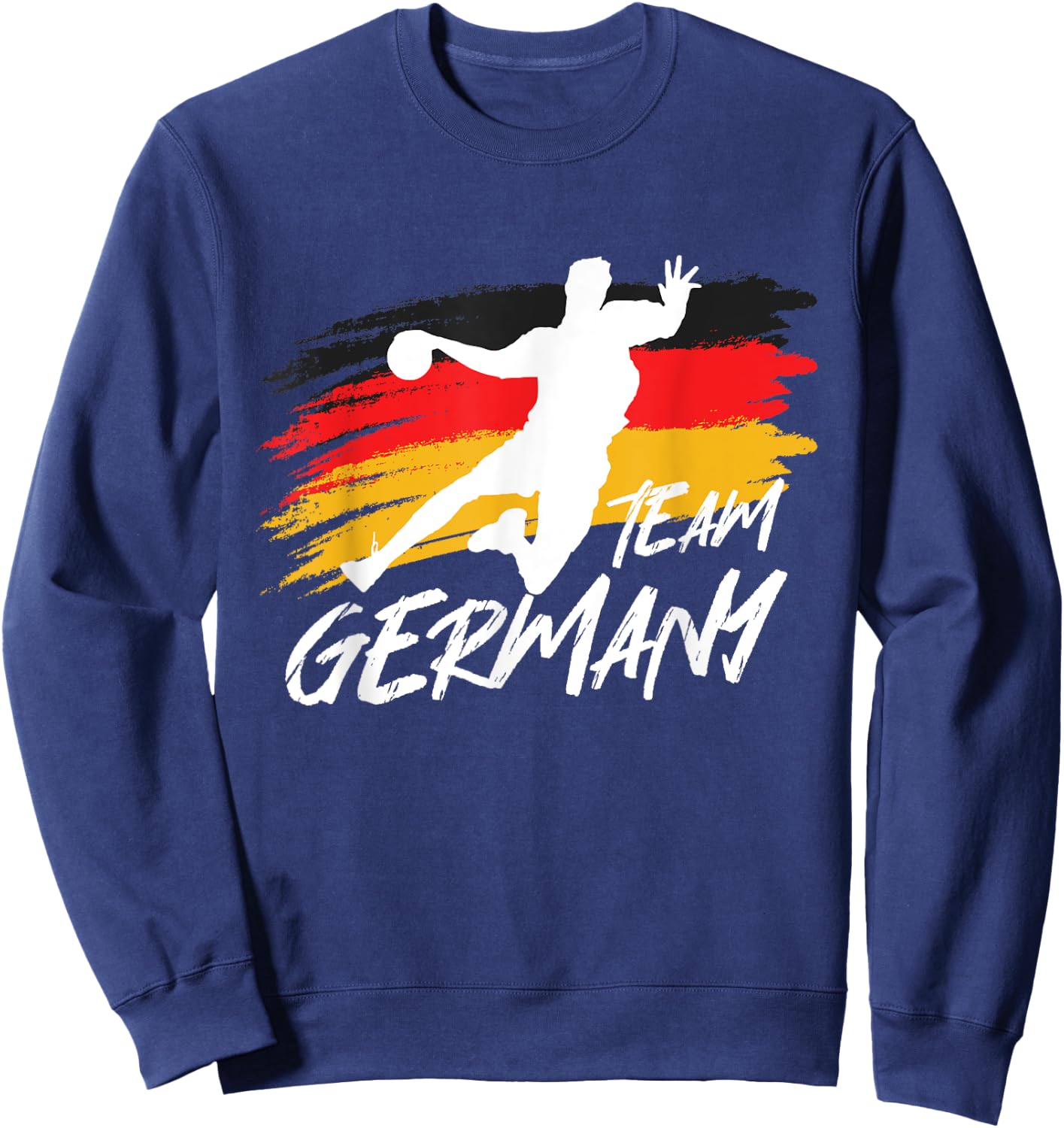 Handball Team Germany Flag Handballer Ball Sports Player , black Sweatshirt - Sweatshirt | Navy