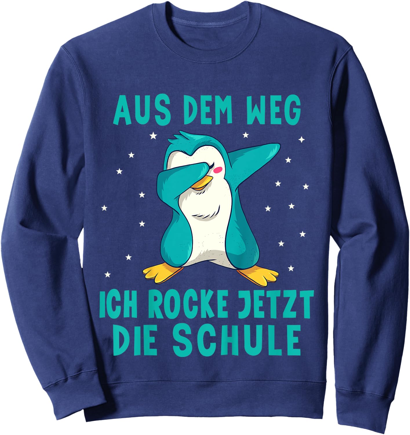 Einschulung Schulkind Pinguin Schulanfang Sweatshirt - Sweatshirt | Navy
