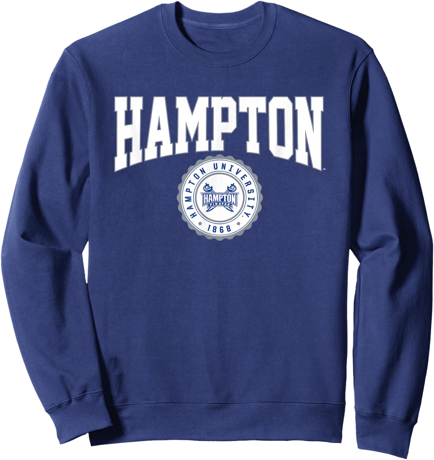 Hampton University Pirates Collegiate Seal Sweatshirt - Sweatshirt | Navy