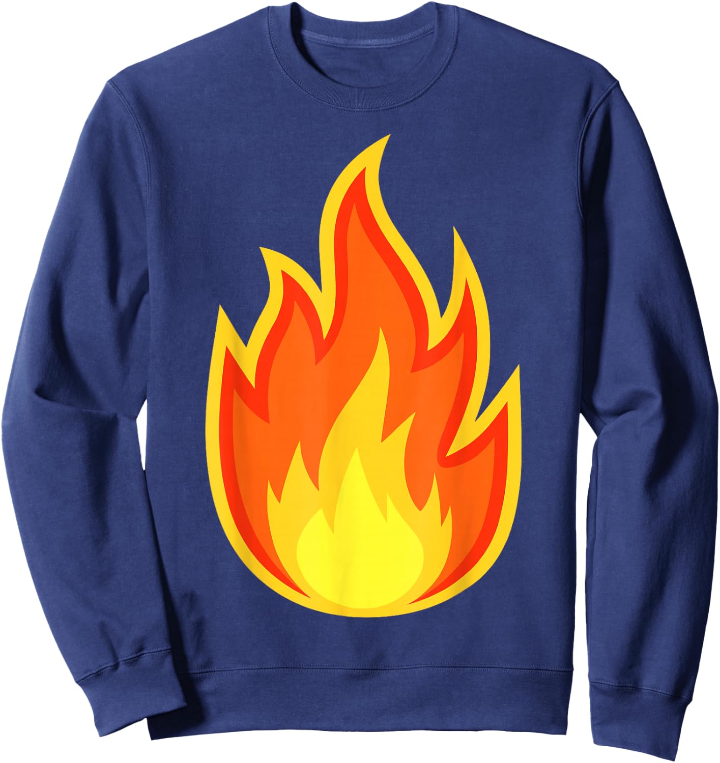 Fire Flame Costume Adult Kids Men Women , Black, S Sweatshirt - Sweatshirt | Navy