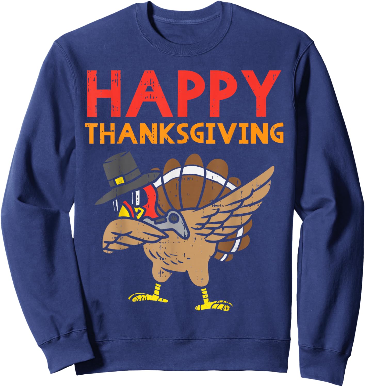 Happy Thanksgiving Dabbing Turkey Gamer Gaming Boys Men Gift Sweatshirt - Sweatshirt | Navy