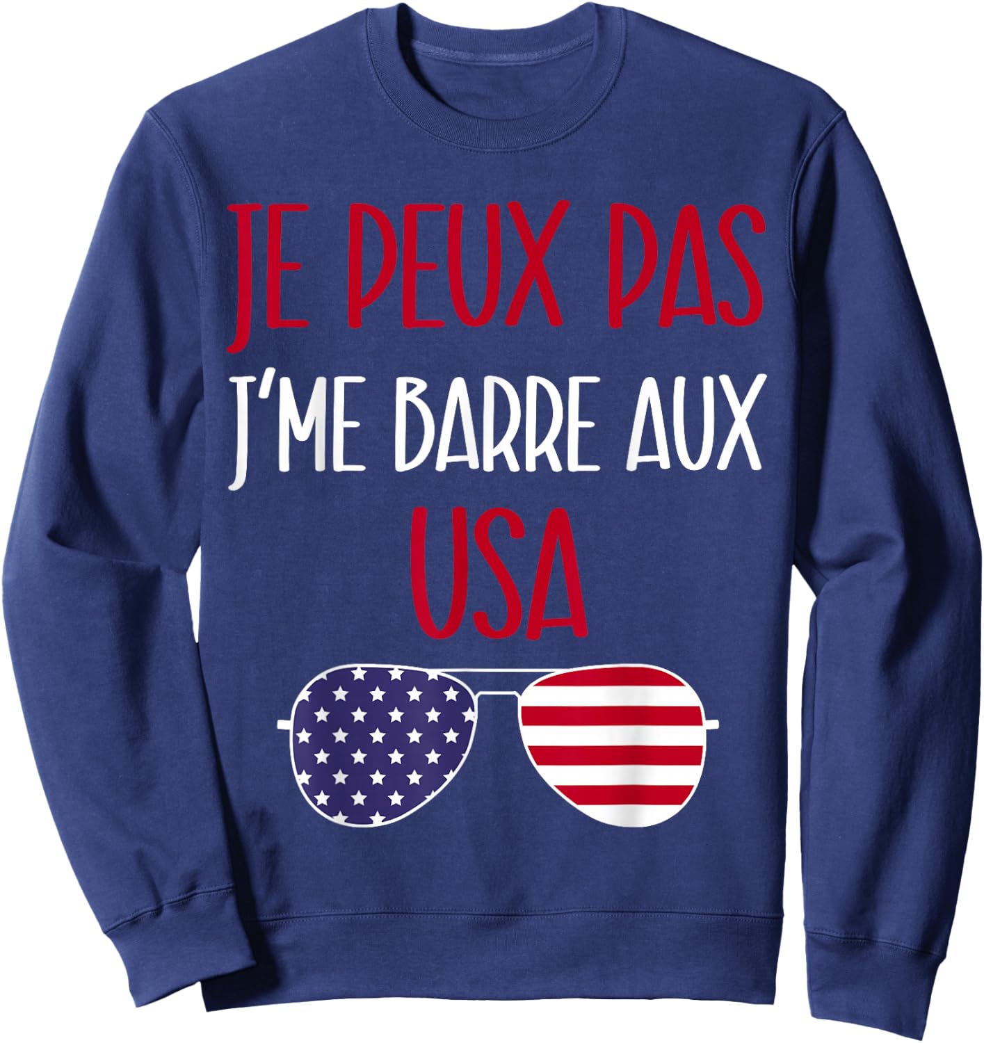 United States gift travel USA humor man woman America , Black, S Sweatshirt - Sweatshirt | Navy
