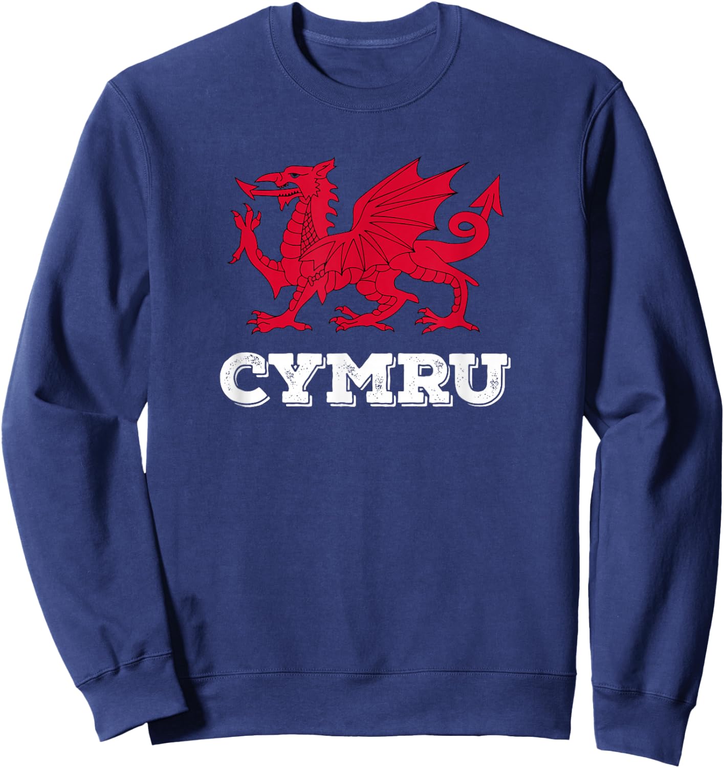 Wales 'Cymru' walisischer Drache stolz te be Welsh Sweatshirt - Sweatshirt | Navy
