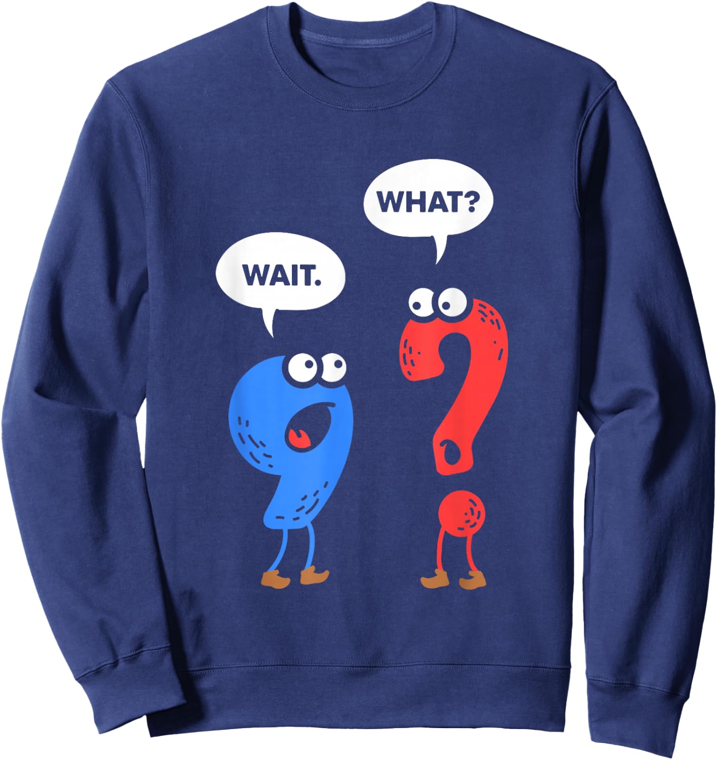 Funny Grammar Punctuation Gift Teachers Small Sweatshirt - Sweatshirt | Navy