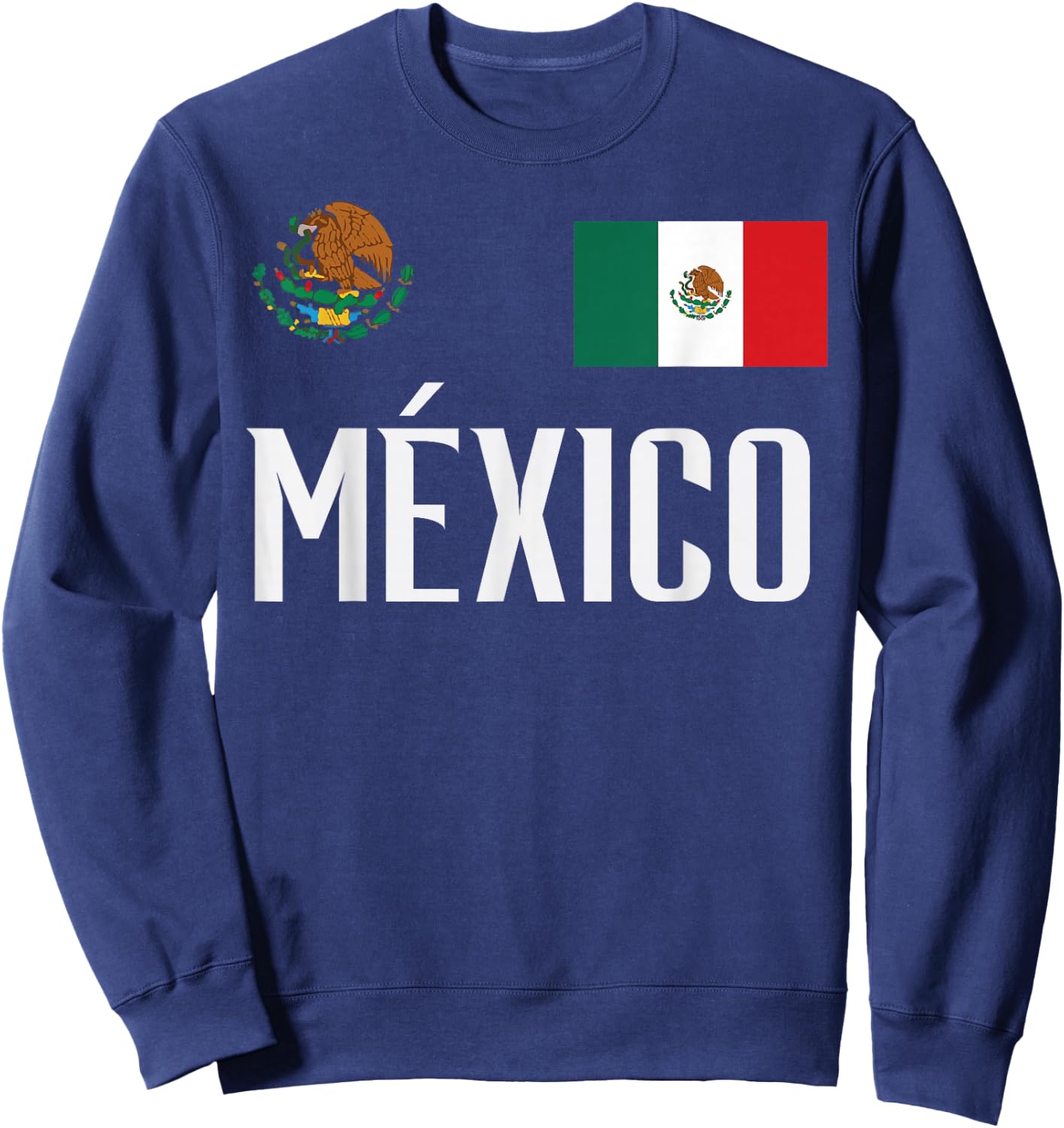 Mexico Flag Mexican Football Soccer Fan Men Women Kids Sweatshirt - Sweatshirt | Navy