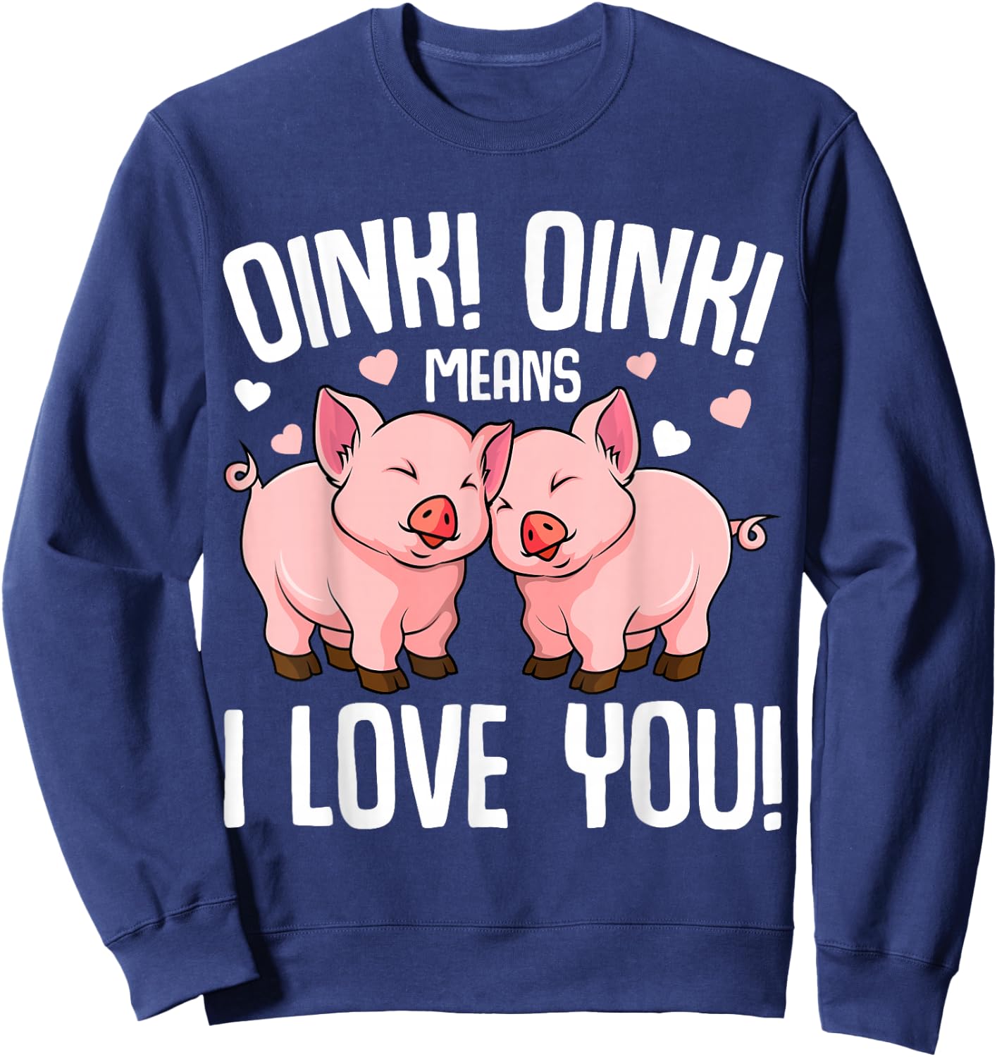 Pig Oink Women Kids Girls Sweatshirt - Sweatshirt | Navy