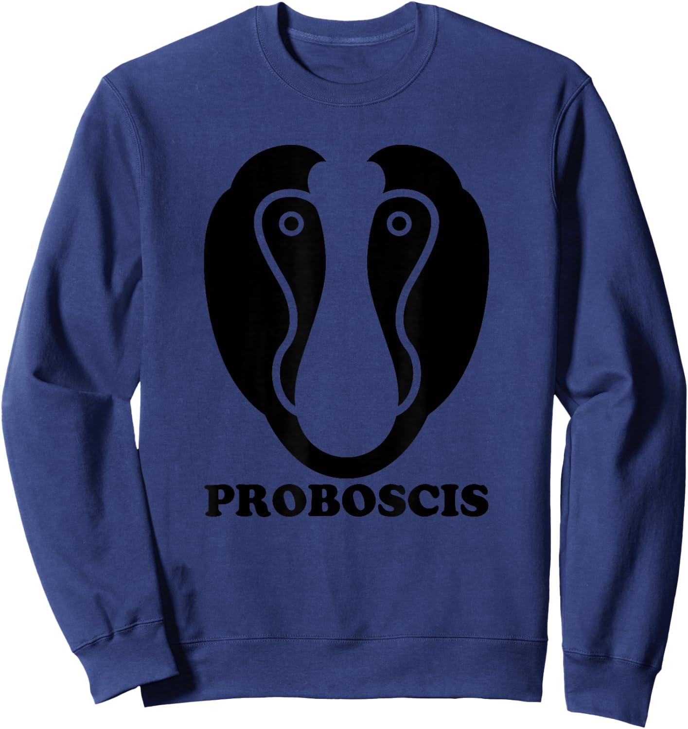 Proboscis Monkey - Primatology Borneo Primate Biology Nature Sweatshirt - Sweatshirt | Navy