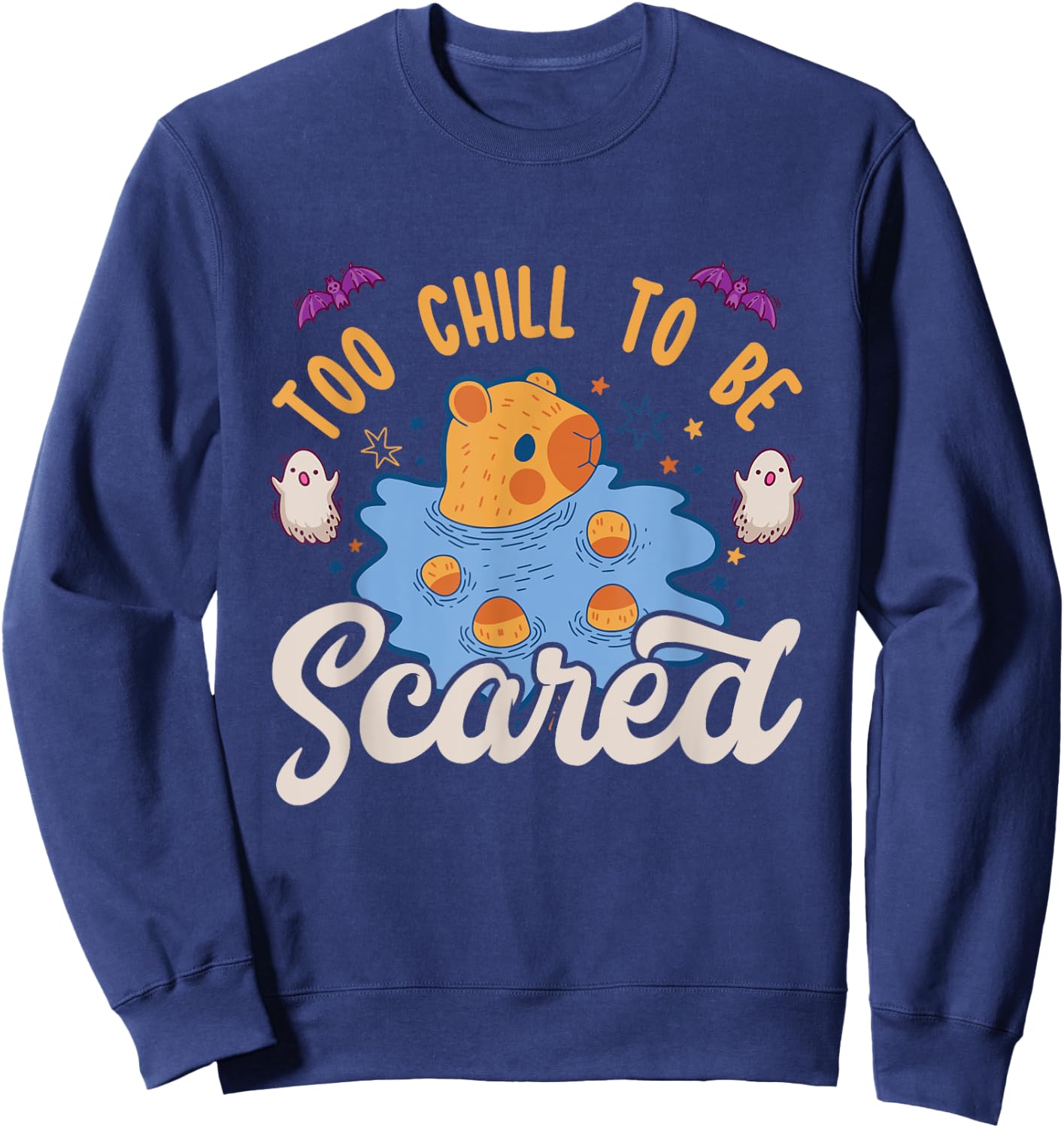 Spooky Capybara Squad Rodent Animal Halloween Capybara Sweatshirt - Sweatshirt | Navy