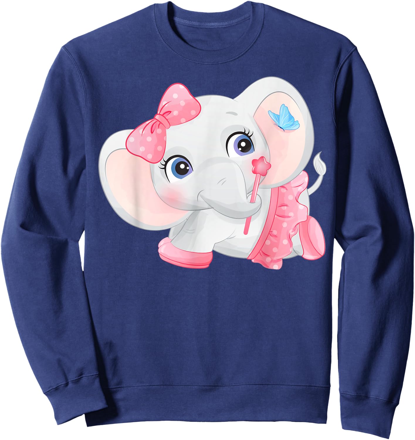 Baby elephant girl Sweatshirt - Sweatshirt | Navy