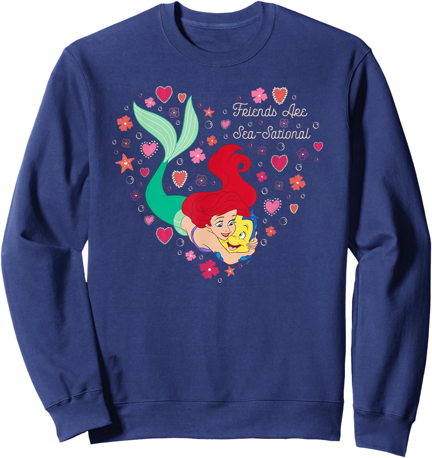 Disney The Little Mermaid Friends Are Sea-Sational Valentine Sweatshirt - Sweatshirt | Navy