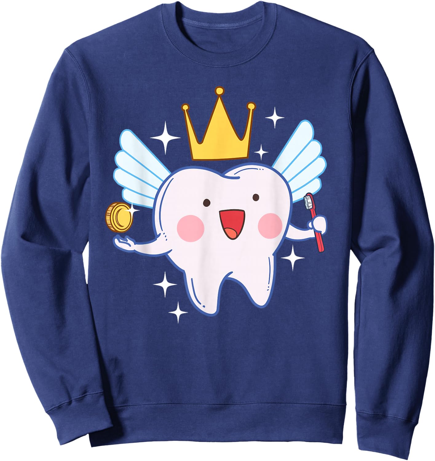 Tooth Fairy Funny Magical Dental Kids Gift Shirt Sweatshirt - Sweatshirt | Navy