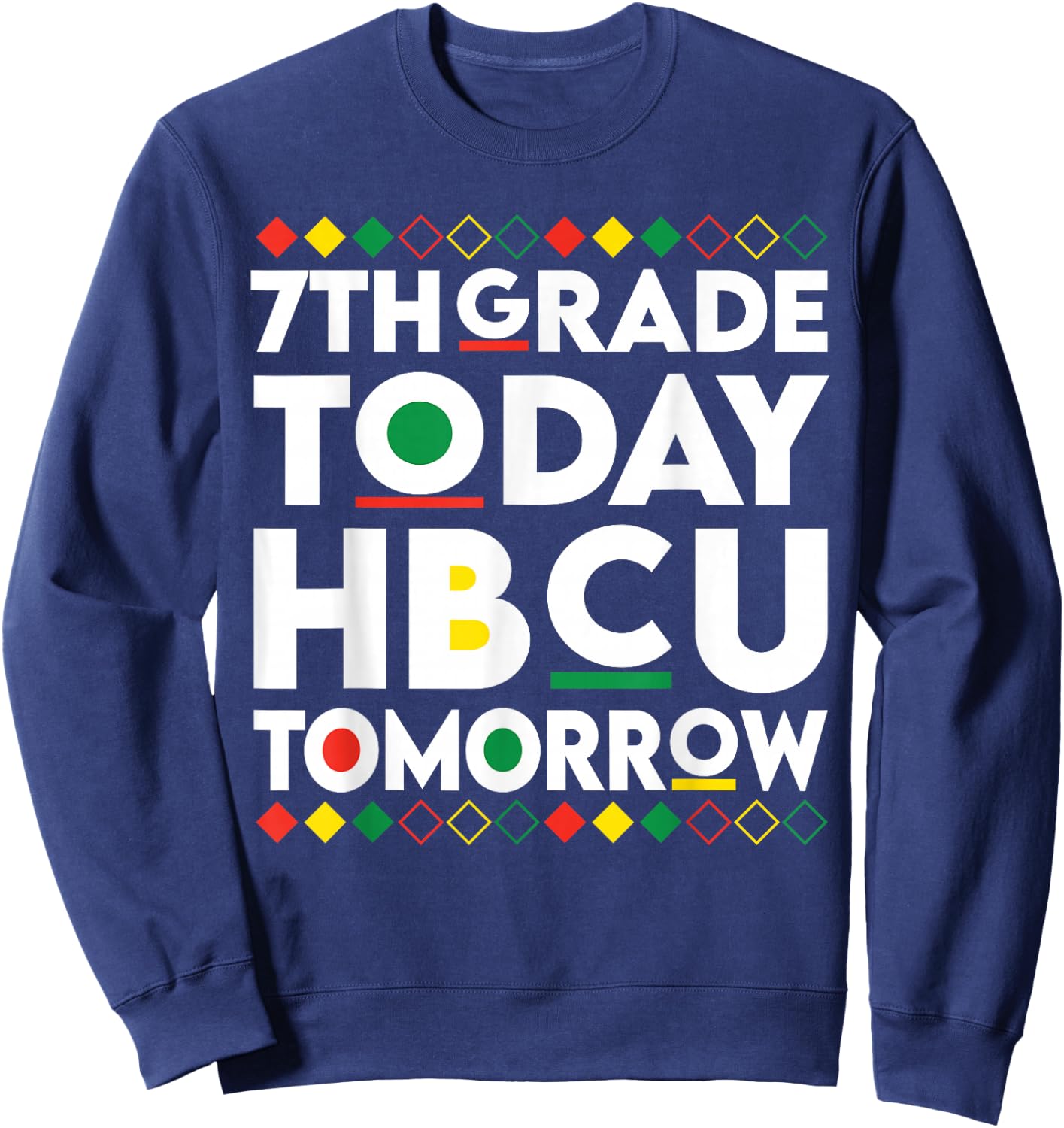 Future HBCU College Student 7th Grade Today HBCU Tomorrow Sweatshirt - Sweatshirt | Navy