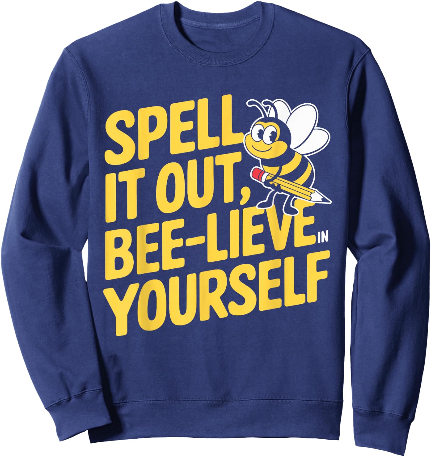 Spelling Bee Humour Spelling Champion Word Nerd Spelling Sweatshirt - Sweatshirt | Navy