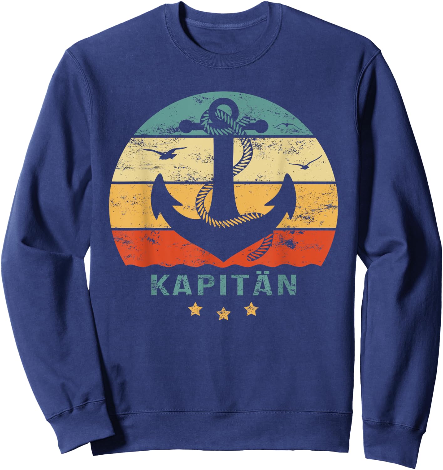 Men's Captain Anchor Design Boat Driving Licence for Captain , black, s Sweatshirt - Sweatshirt | Navy