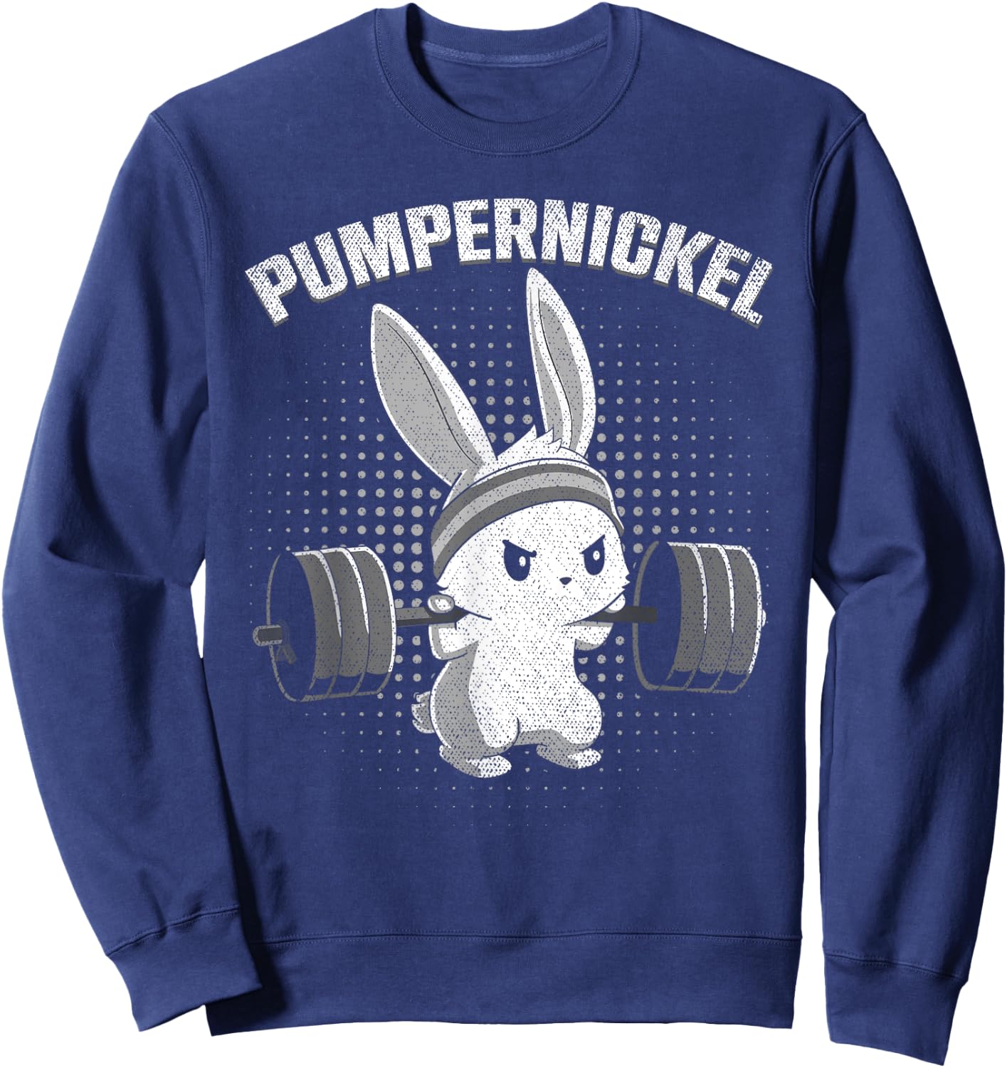 Pumpernickel Fitness Bunny Easter Bunny Gym Rabbit , black Sweatshirt - Sweatshirt | Navy