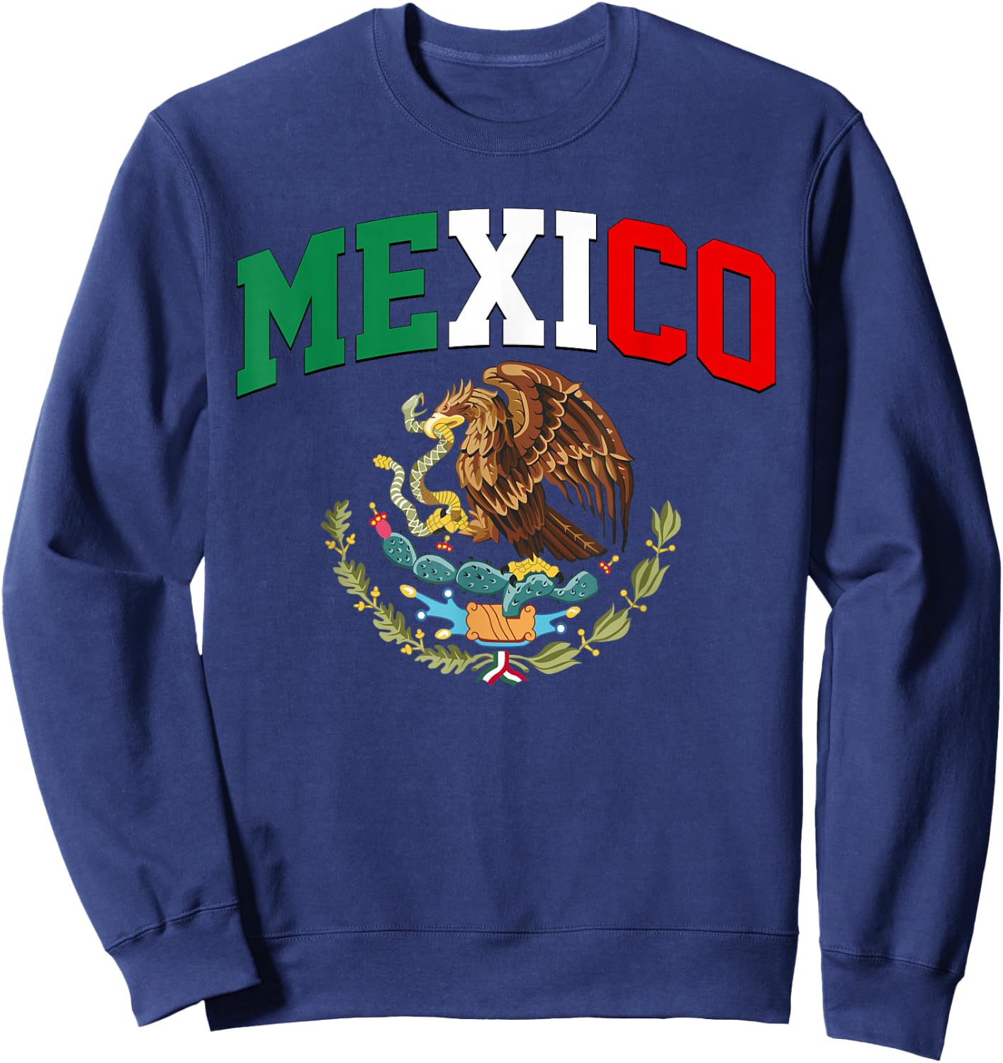 Mexico Mexican Flag Vintage Pride México Sweatshirt - Sweatshirt | Navy