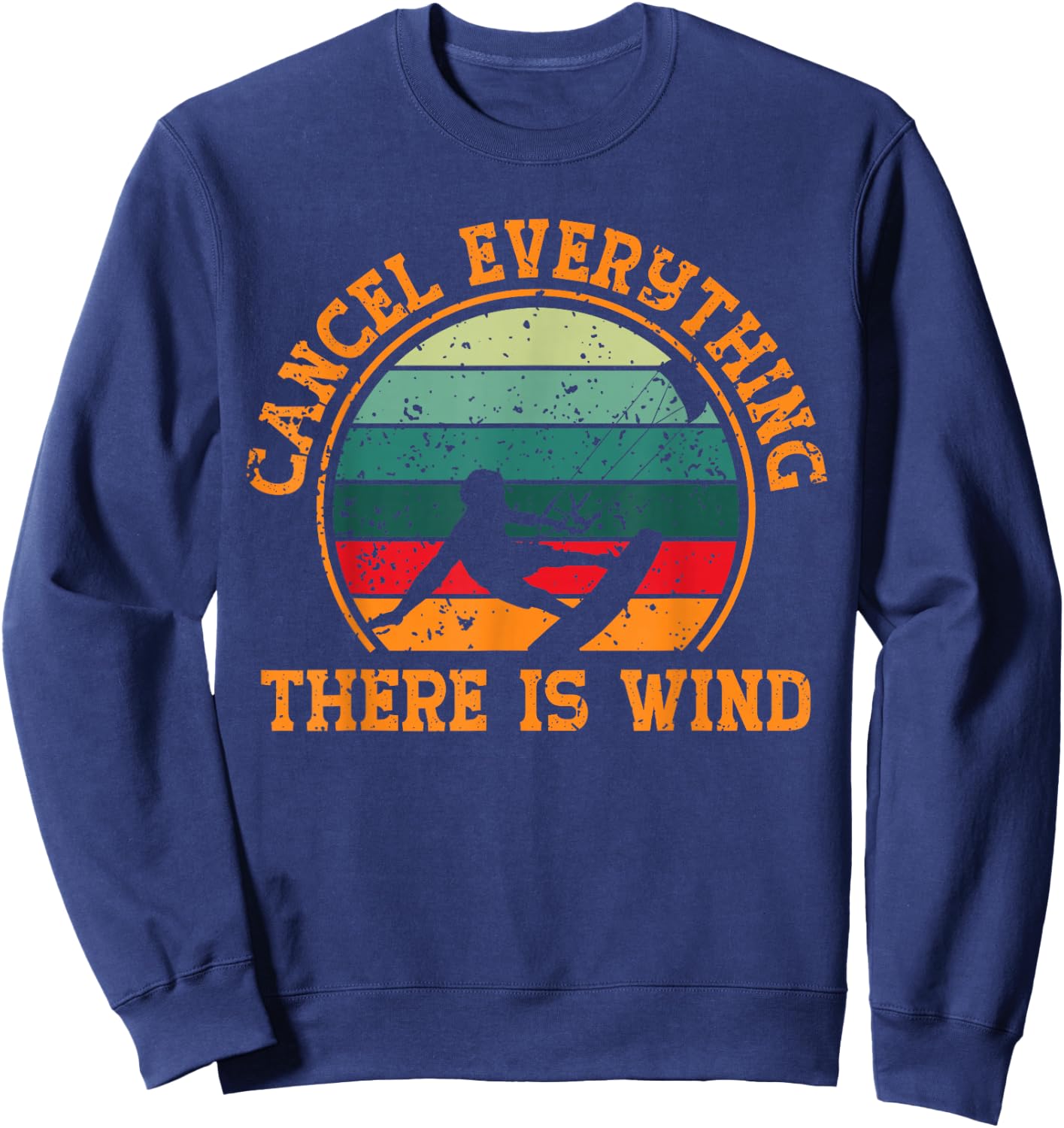 Kite Surfing - Surfing - Kitesurfing - Kiteboarding Wind Lover's Sweatshirt - Sweatshirt | Navy
