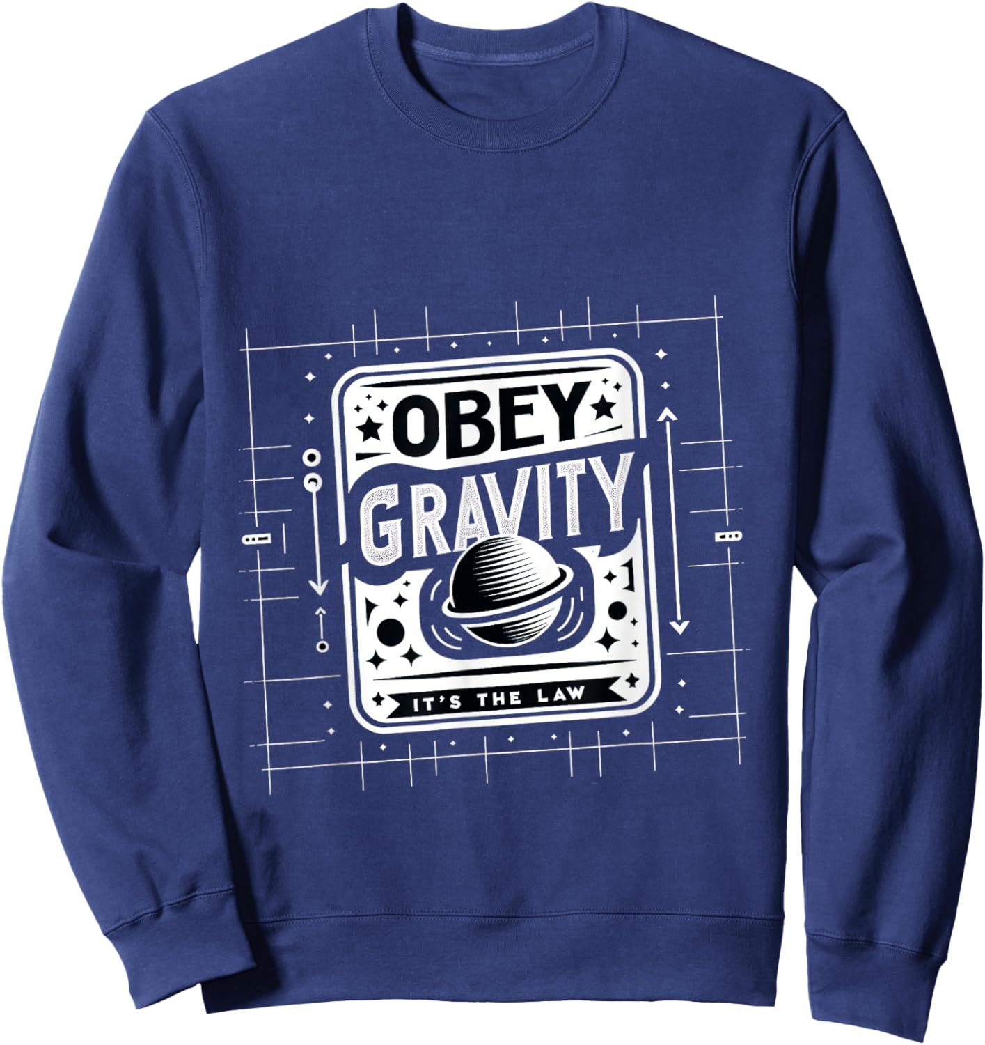 Obey Gravity It's The Law --- , Black, S Sweatshirt - Sweatshirt | Navy