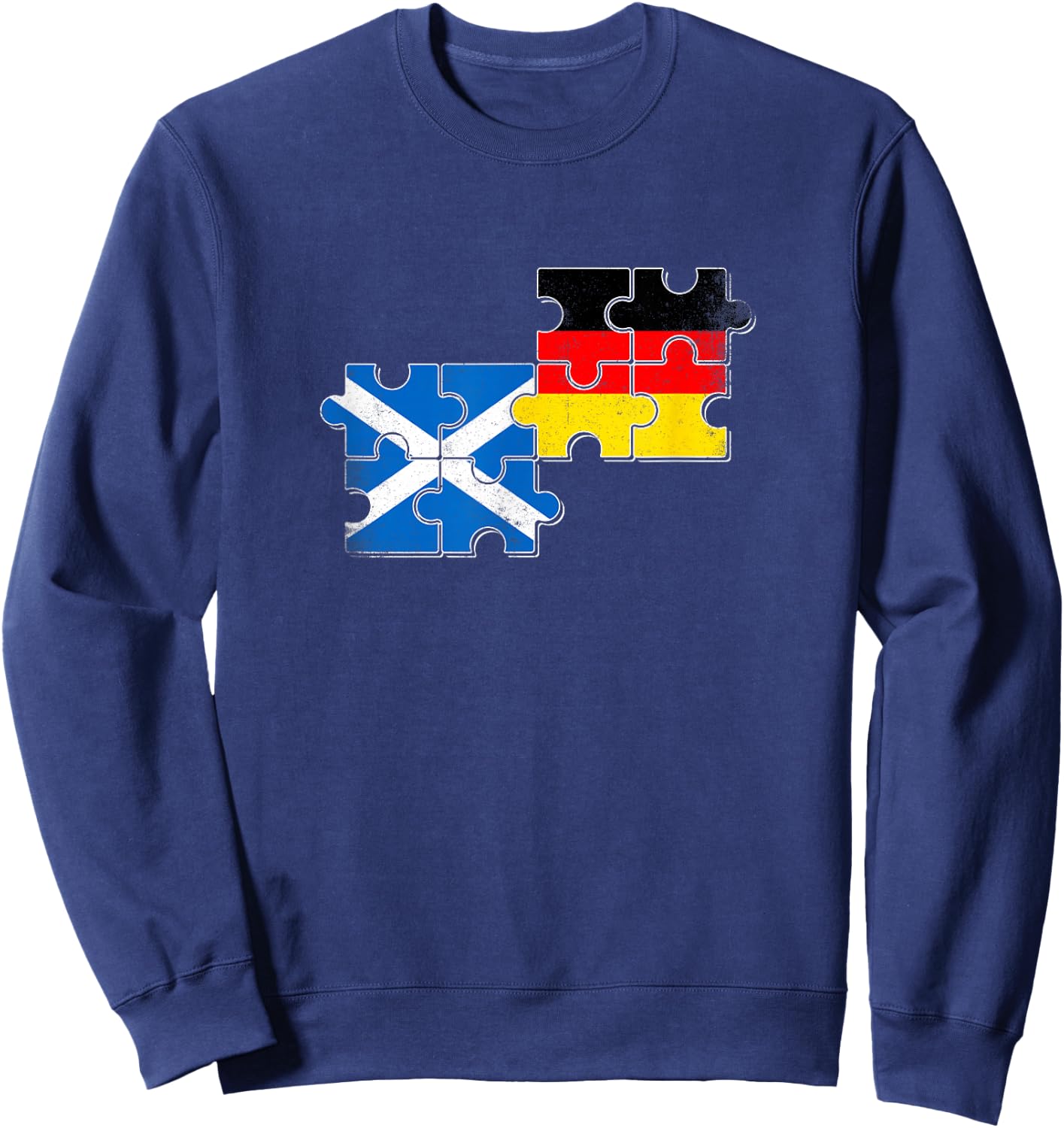 Scotland Germany Vintage Flag German Scottish , black Sweatshirt - Sweatshirt | Navy