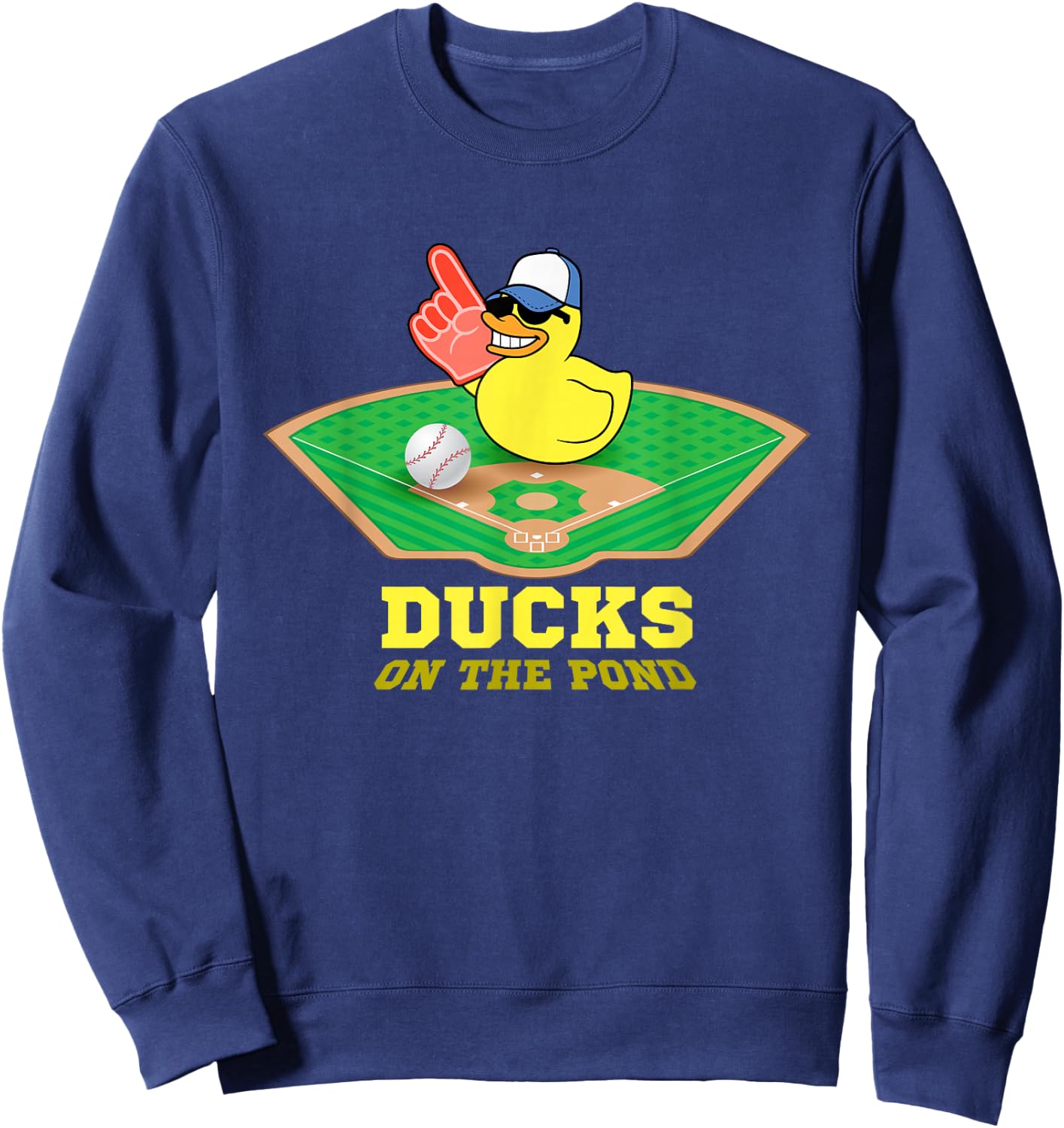 Ducks on the Pond Baseball Ducks on the Pond Baseball Sport Sweatshirt - Sweatshirt | Navy